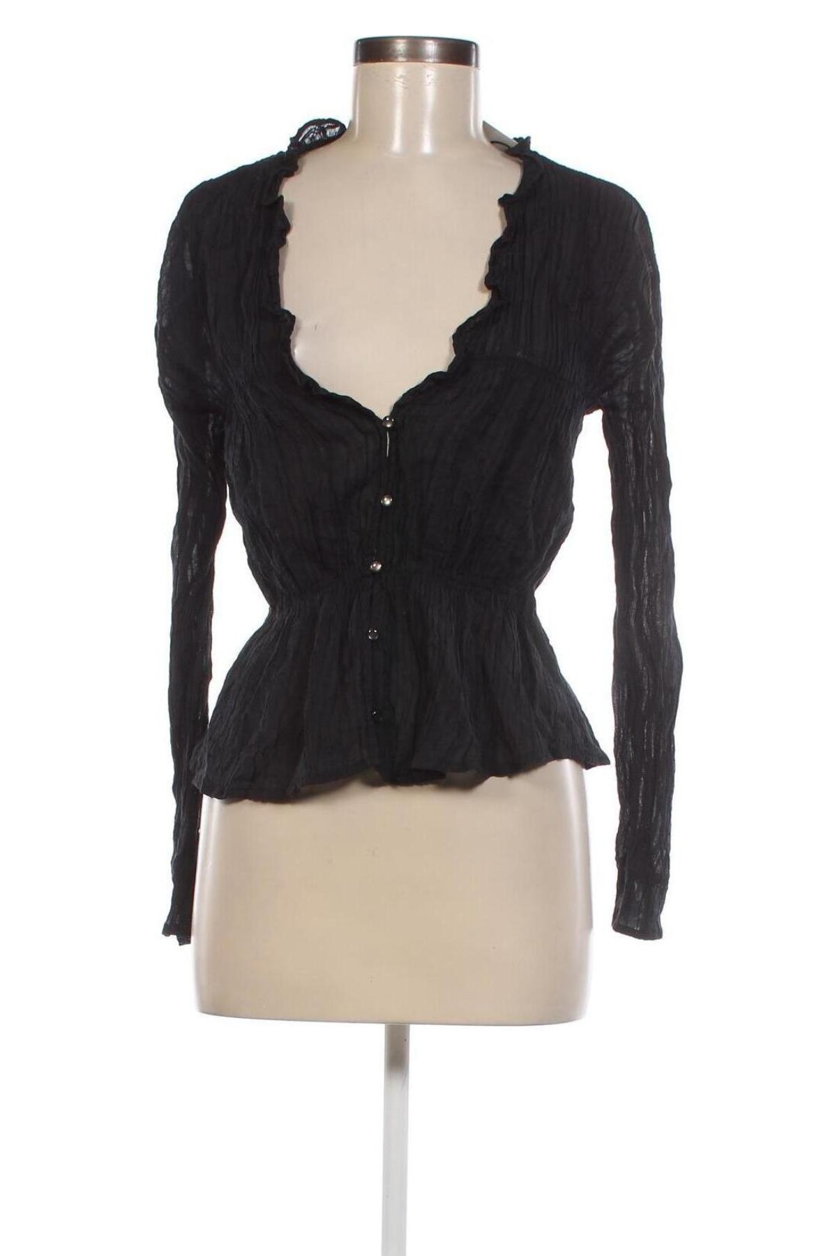 Γυναικείο πουκάμισο Nly Trend, Μέγεθος XS, Χρώμα Μαύρο, Τιμή 2,94 €