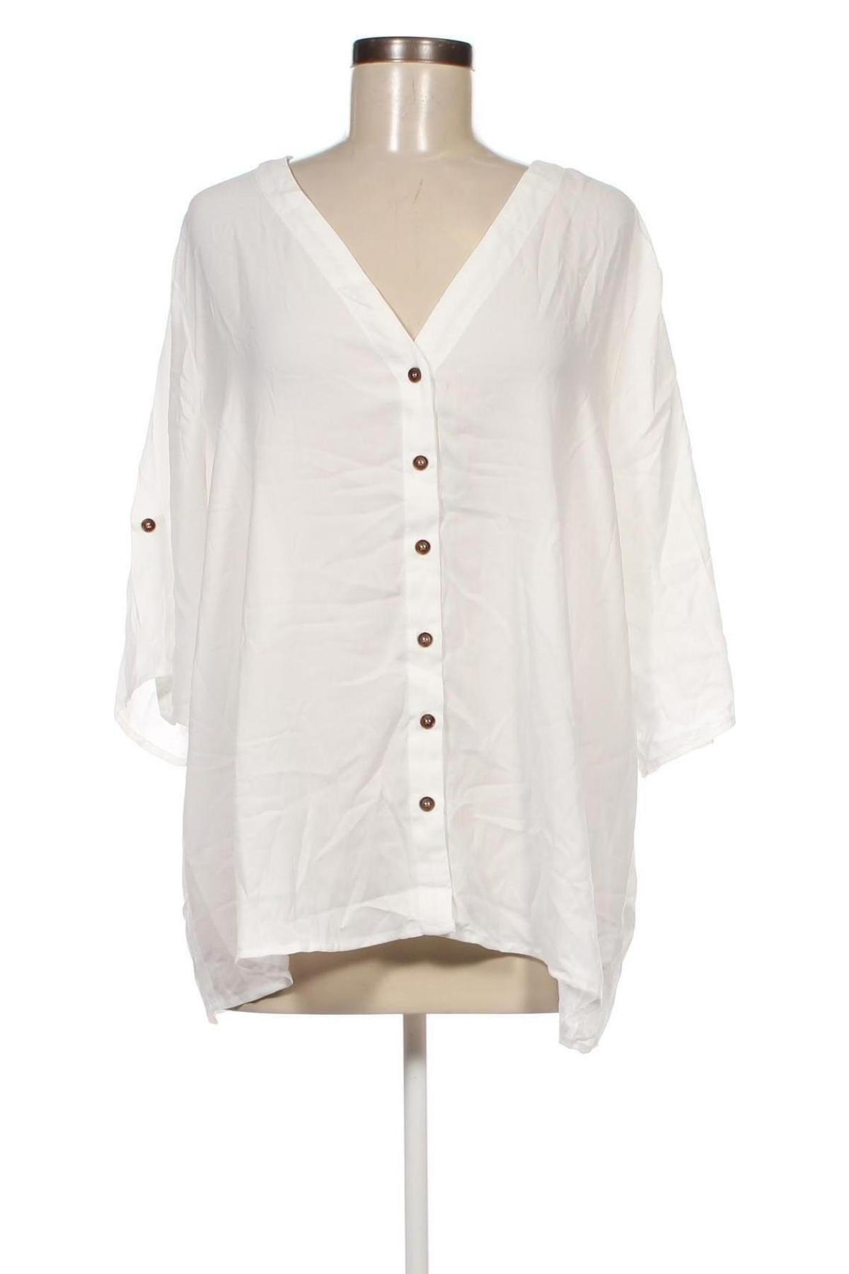 Дамска риза SHEIN, Размер 3XL, Цвят Бял, Цена 25,00 лв.