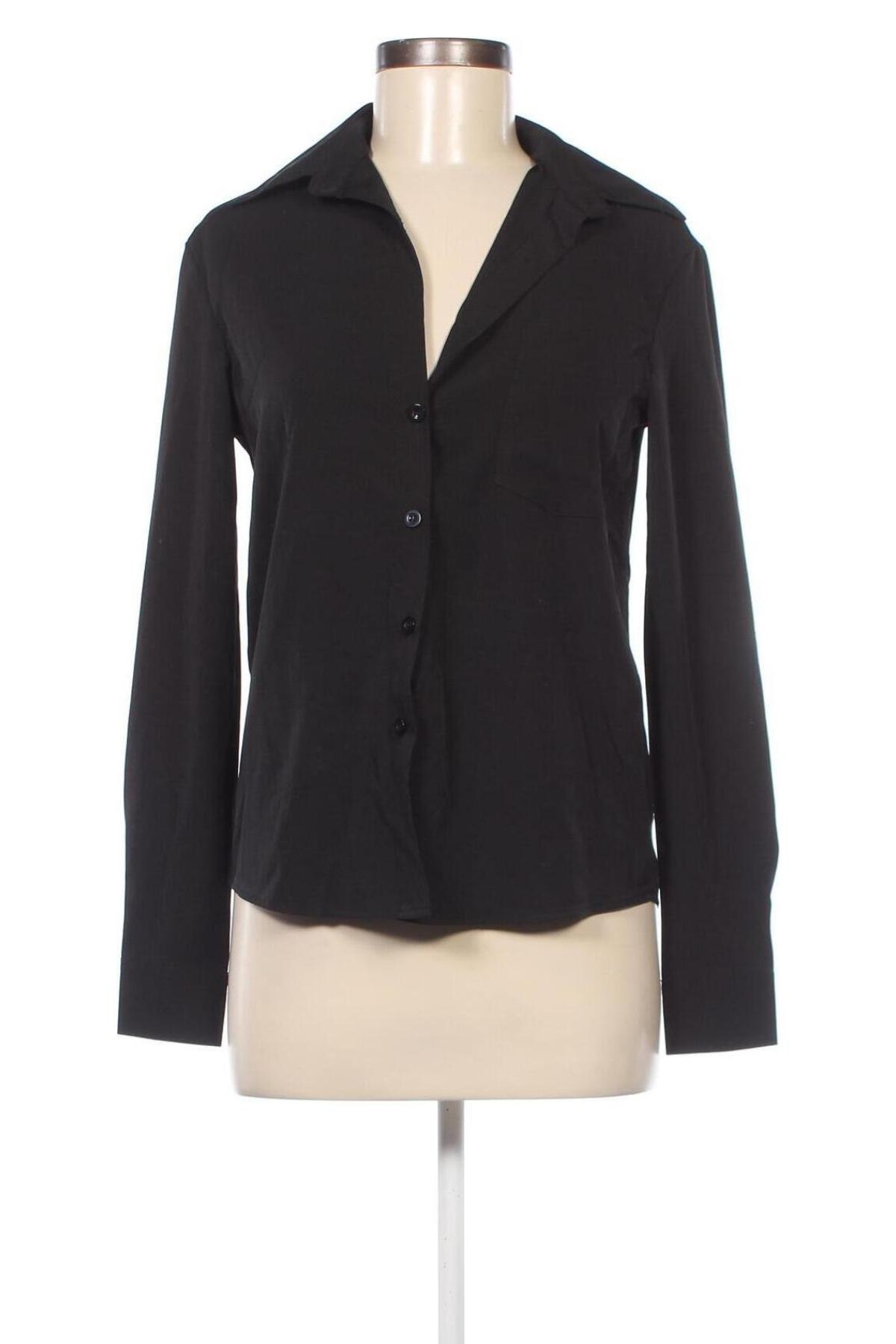 Γυναικείο πουκάμισο SHEIN, Μέγεθος XS, Χρώμα Μαύρο, Τιμή 2,63 €