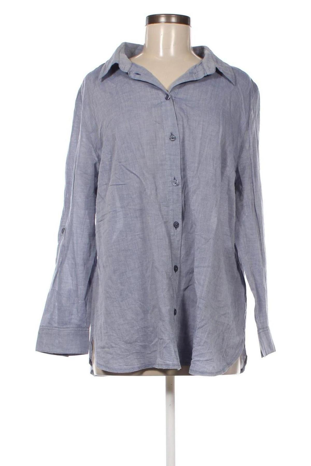 Γυναικείο πουκάμισο Ulla Popken, Μέγεθος XL, Χρώμα Μπλέ, Τιμή 14,85 €