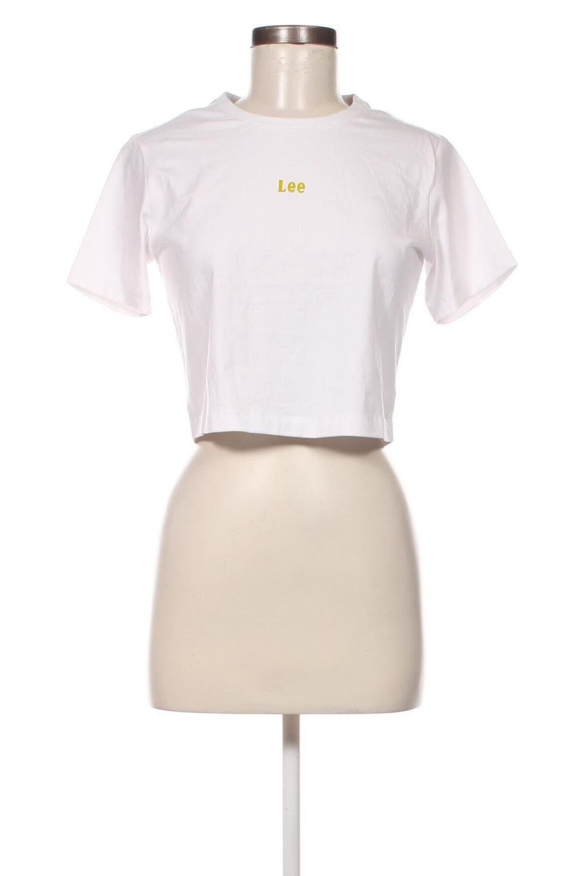 Γυναικείο t-shirt Lee, Μέγεθος M, Χρώμα Λευκό, Τιμή 21,83 €