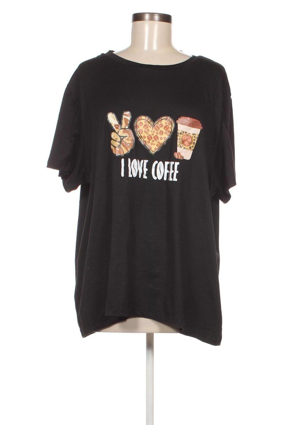 Дамска тениска SHEIN, Размер 3XL, Цвят Черен, Цена 13,00 лв.