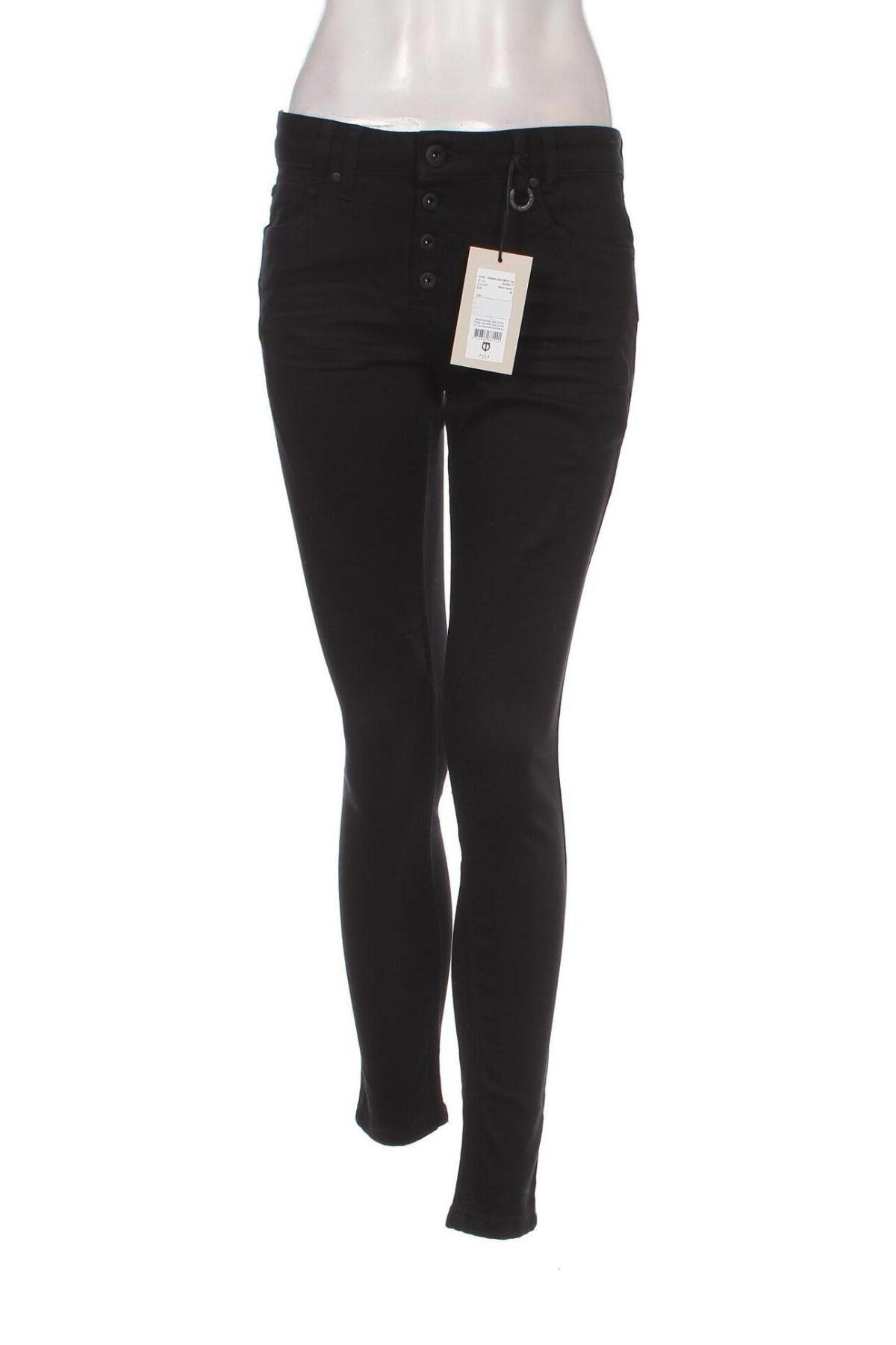 Дамски дънки Pulz Jeans, Размер M, Цвят Черен, Цена 22,62 лв.