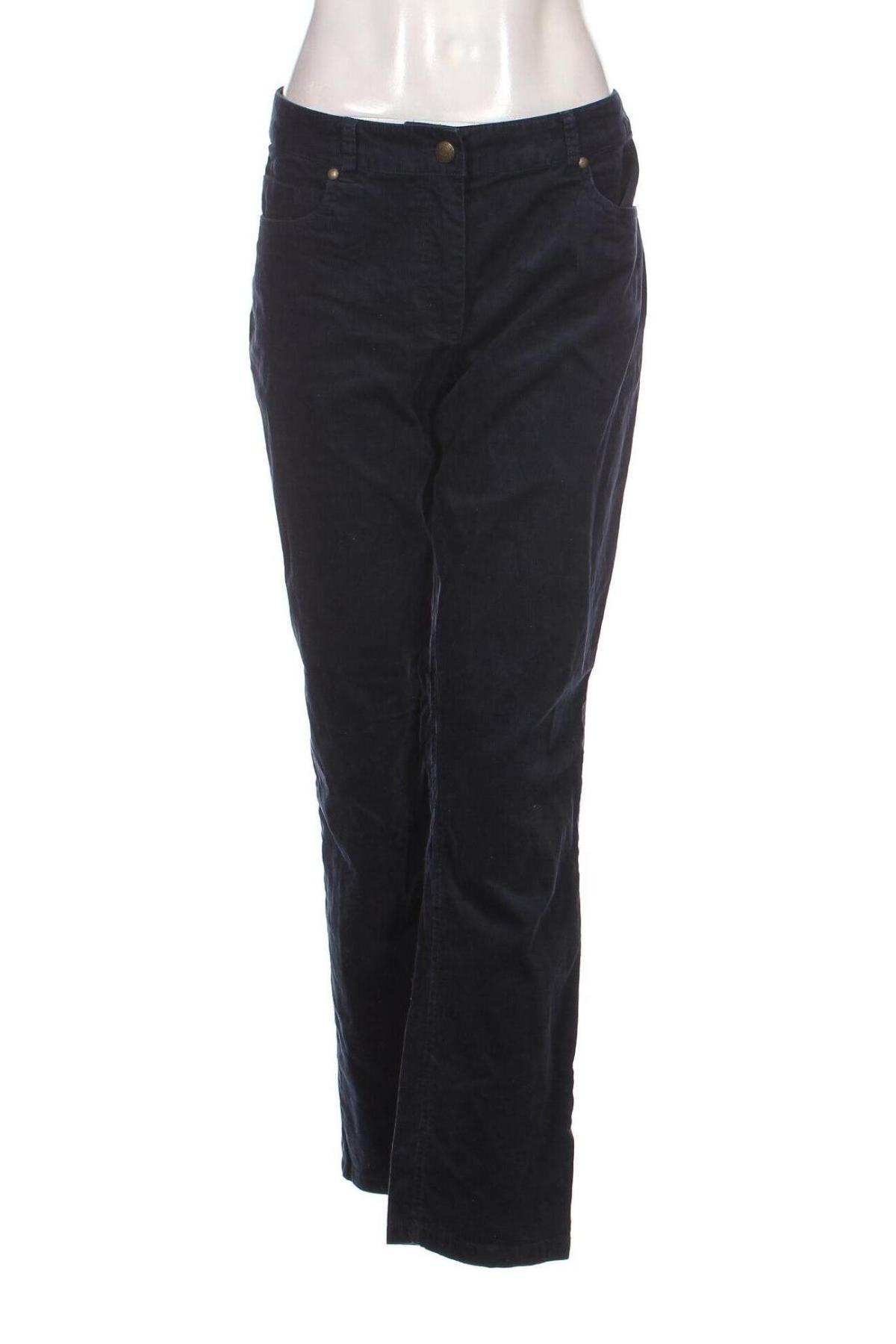 Pantaloni de velvet de femei Authentic Clothing Company, Mărime L, Culoare Albastru, Preț 27,66 Lei