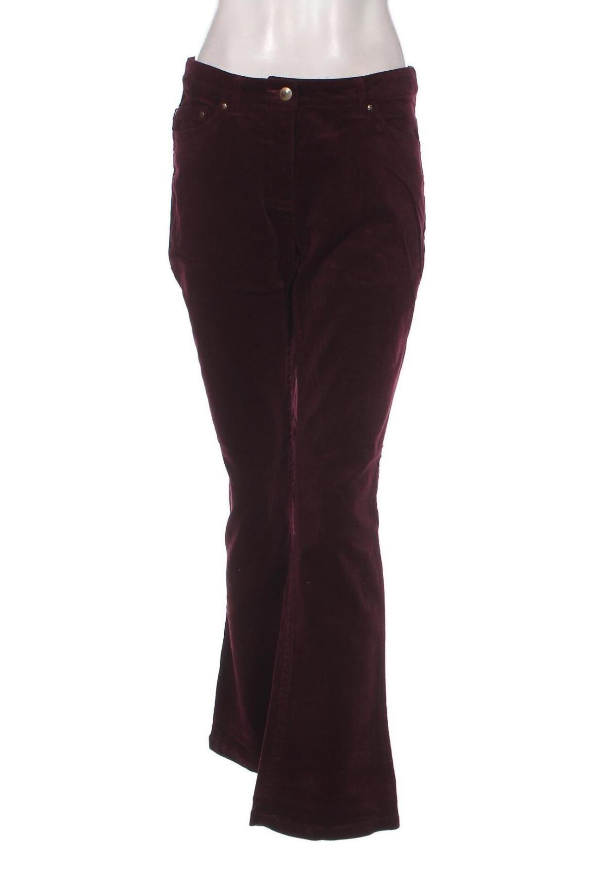 Pantaloni de velvet de femei Cheer, Mărime M, Culoare Roșu, Preț 40,86 Lei