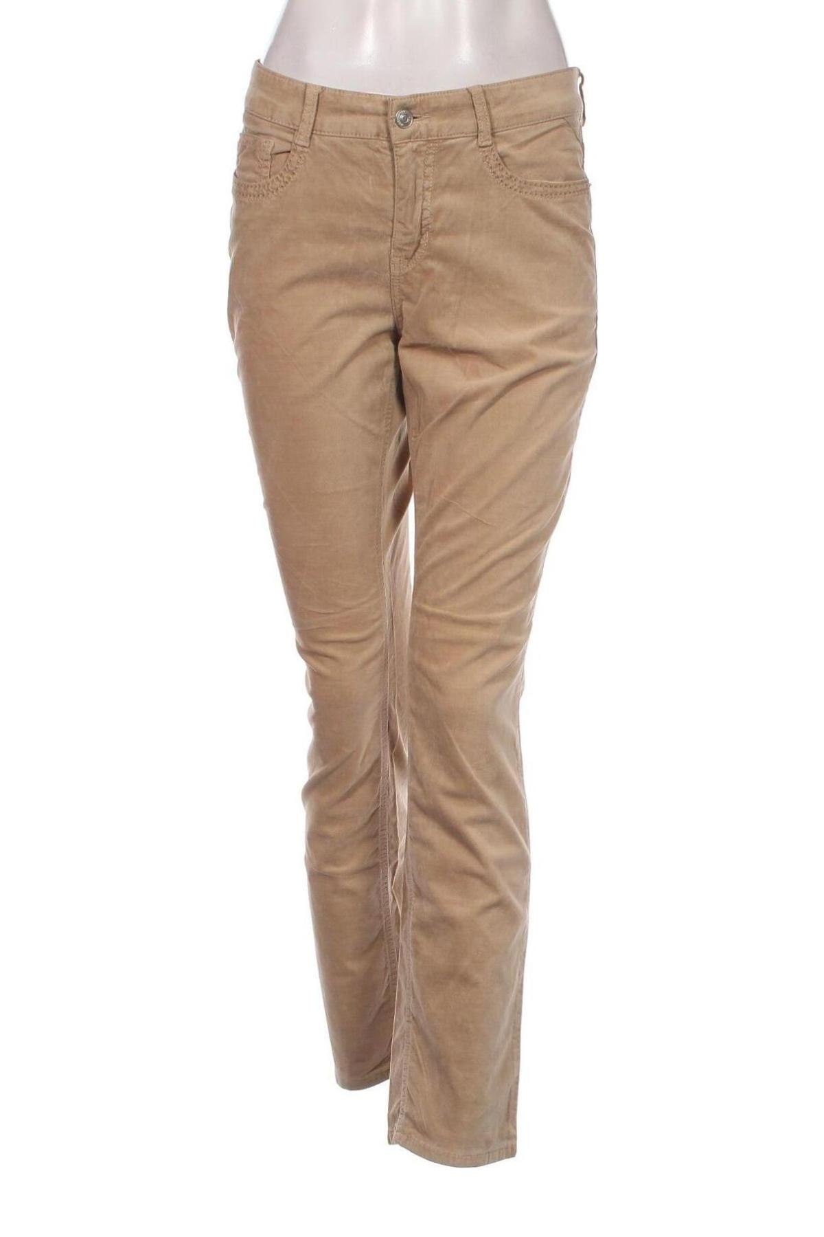 Pantaloni de velvet de femei Mac, Mărime M, Culoare Bej, Preț 24,94 Lei