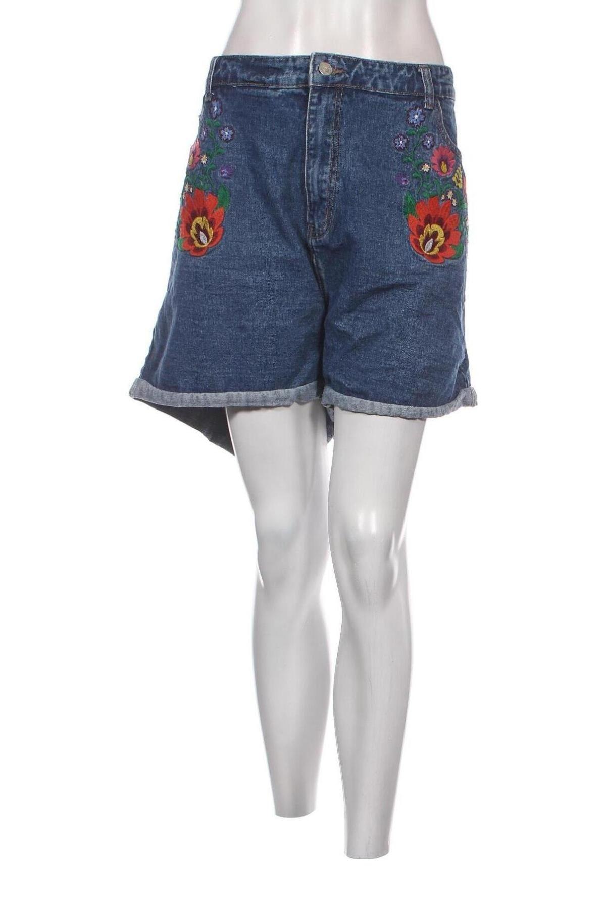 Γυναικείο κοντό παντελόνι Glamorous, Μέγεθος 4XL, Χρώμα Μπλέ, Τιμή 14,85 €