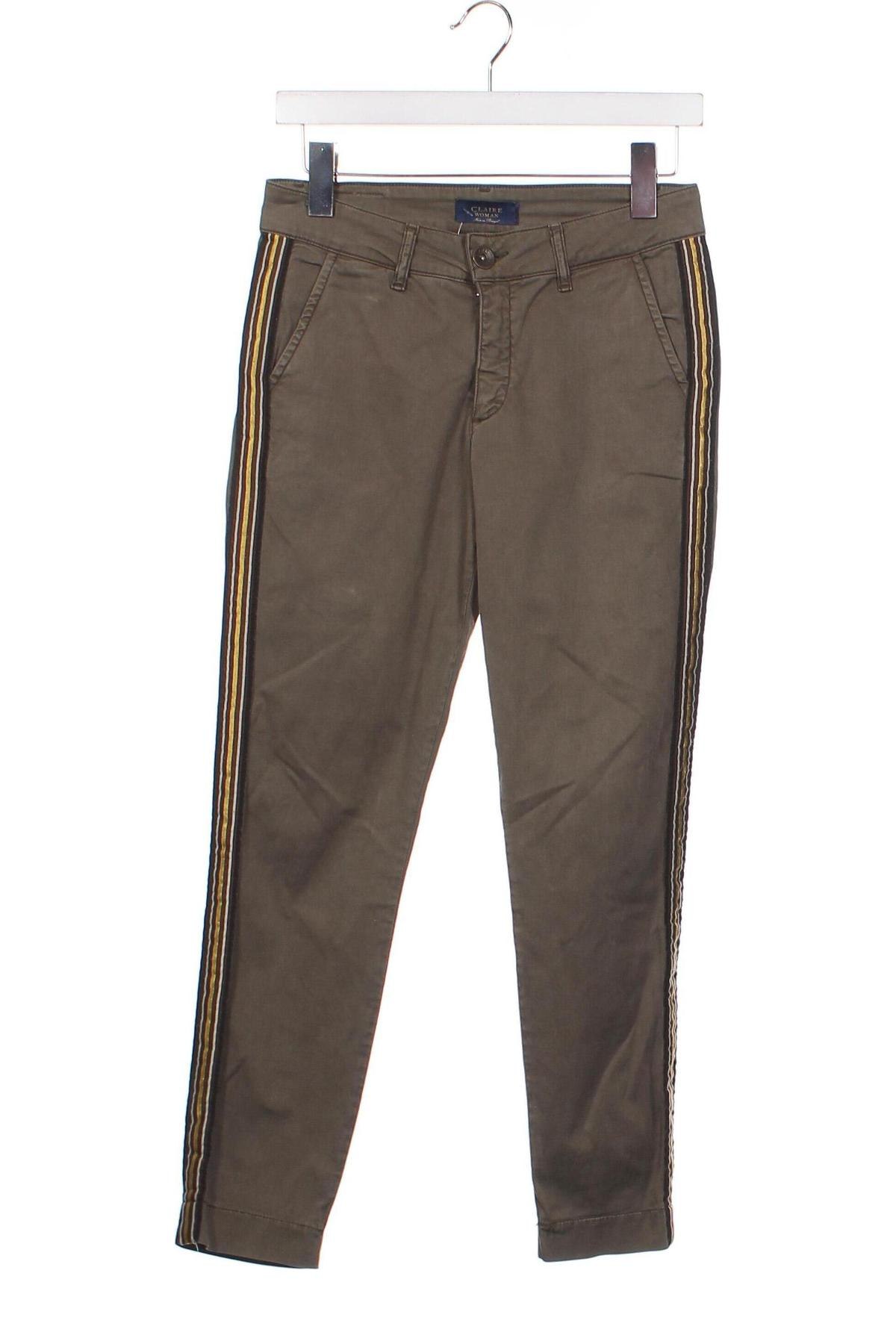 Дамски панталон Claire, Размер XS, Цвят Зелен, Цена 10,20 лв.
