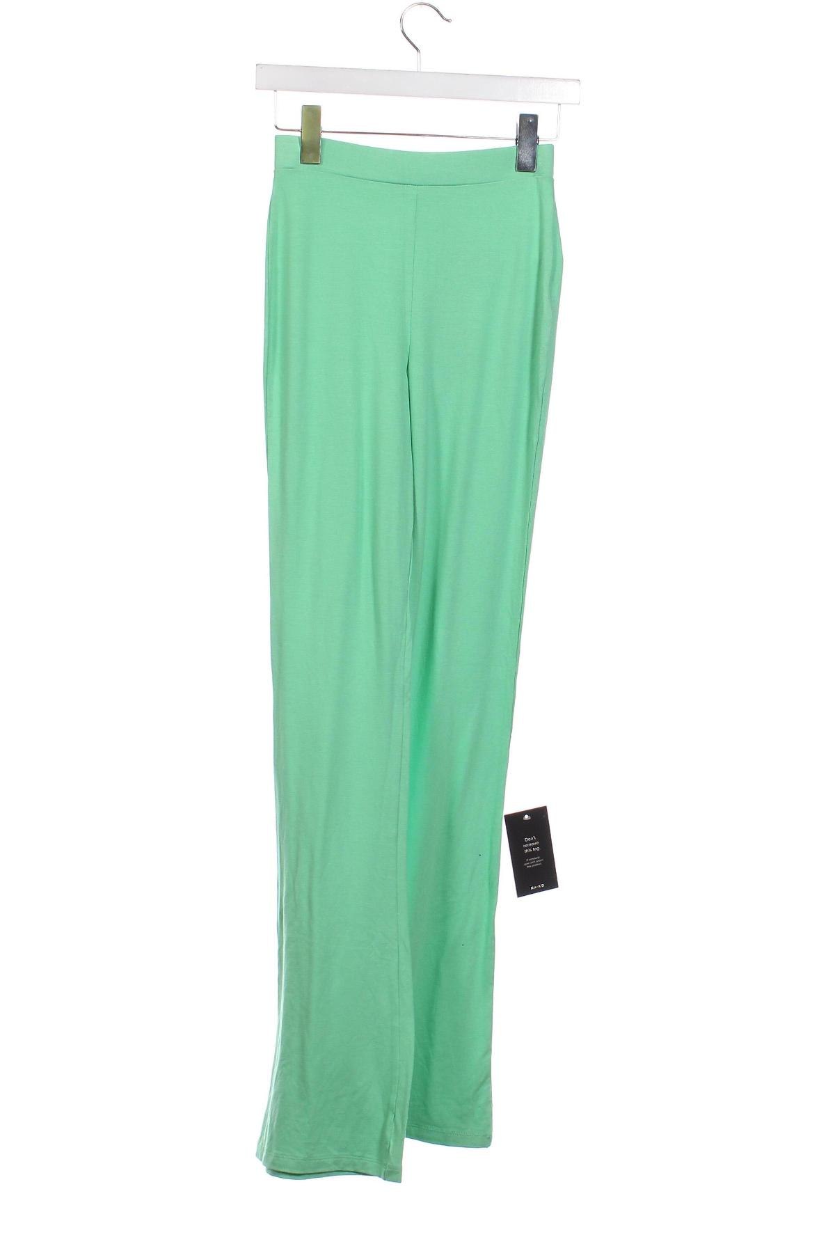 Дамски панталон NA-KD, Размер XXS, Цвят Зелен, Цена 10,44 лв.