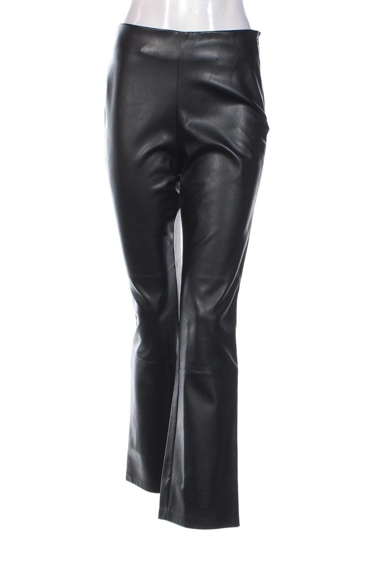 Pantaloni de piele pentru damă Pieces, Mărime M, Culoare Negru, Preț 49,74 Lei
