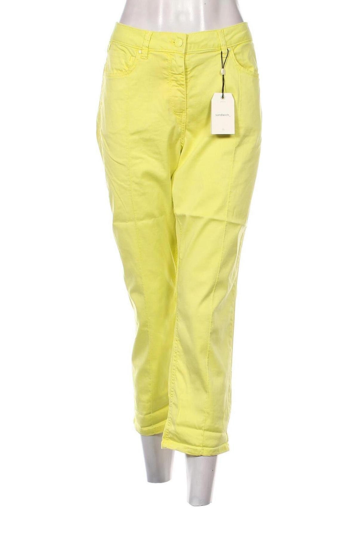 Pantaloni de femei Sandwich_, Mărime XL, Culoare Verde, Preț 196,91 Lei