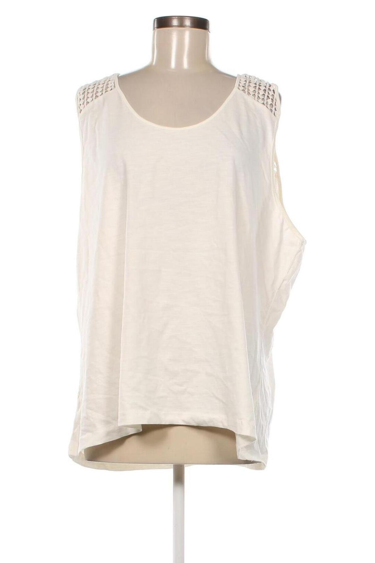 Γυναικείο αμάνικο μπλουζάκι Atlas For Women, Μέγεθος 3XL, Χρώμα Λευκό, Τιμή 6,03 €