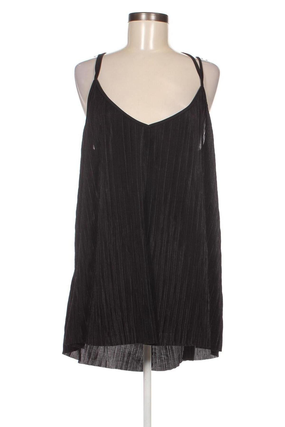 Γυναικείο αμάνικο μπλουζάκι Ms Mode, Μέγεθος XXL, Χρώμα Μαύρο, Τιμή 7,92 €