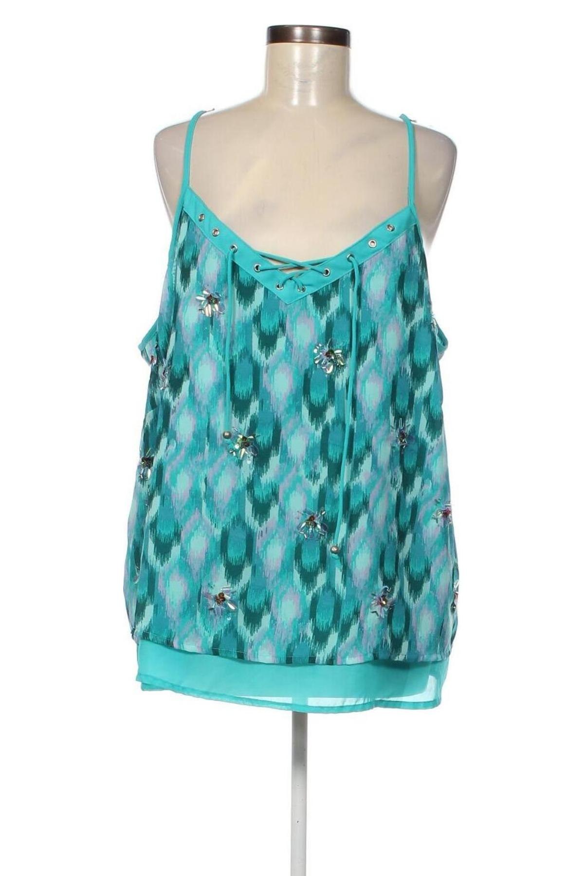 Γυναικείο αμάνικο μπλουζάκι Ms Mode, Μέγεθος 3XL, Χρώμα Πολύχρωμο, Τιμή 5,47 €