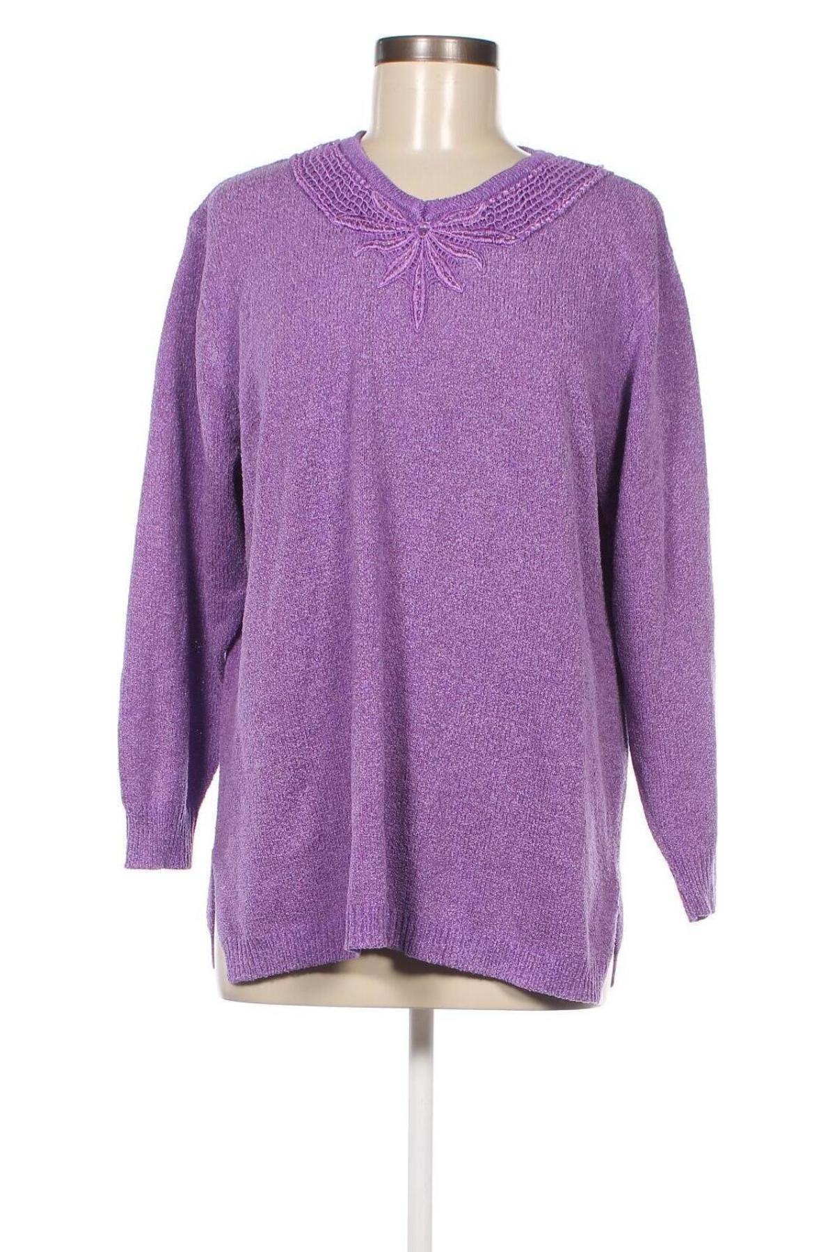 Γυναικείο πουλόβερ, Μέγεθος XXL, Χρώμα Βιολετί, Τιμή 7,36 €