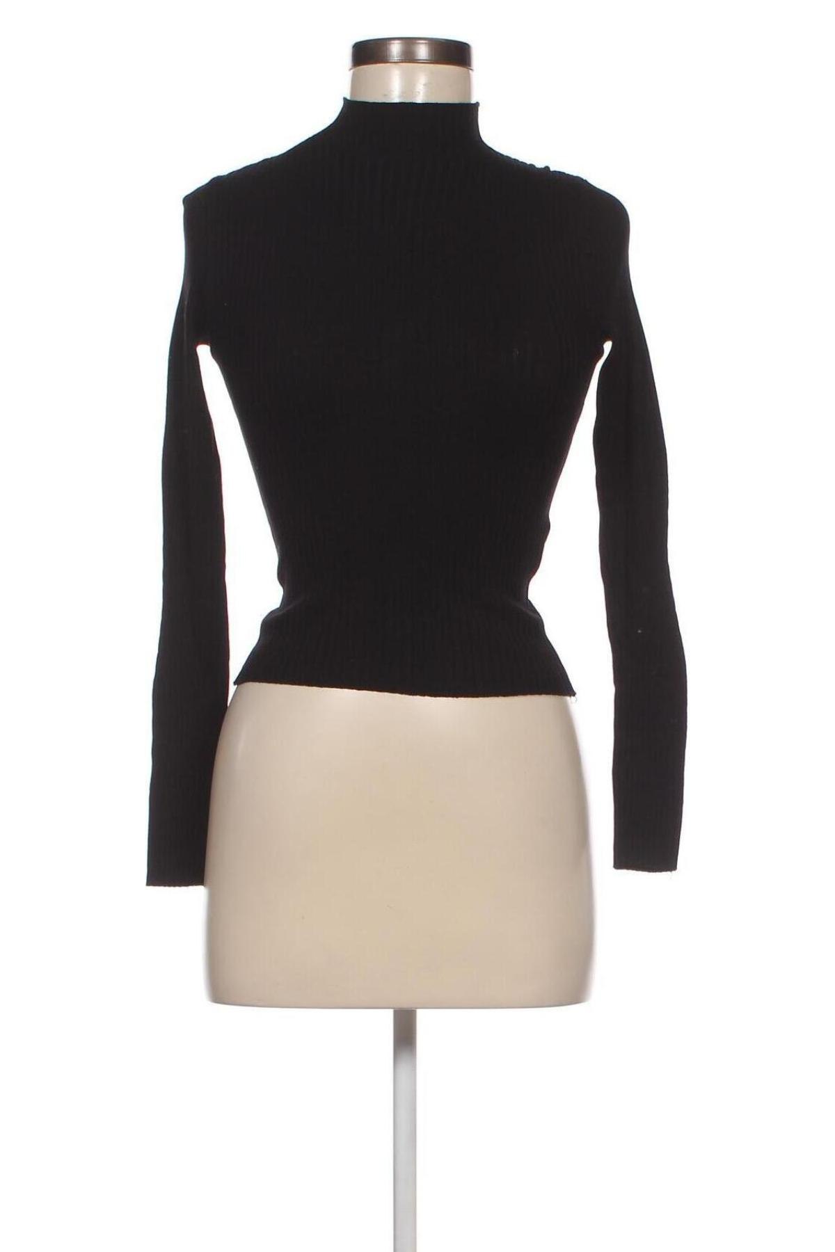 Дамски пуловер Bershka, Размер XS, Цвят Черен, Цена 19,78 лв.
