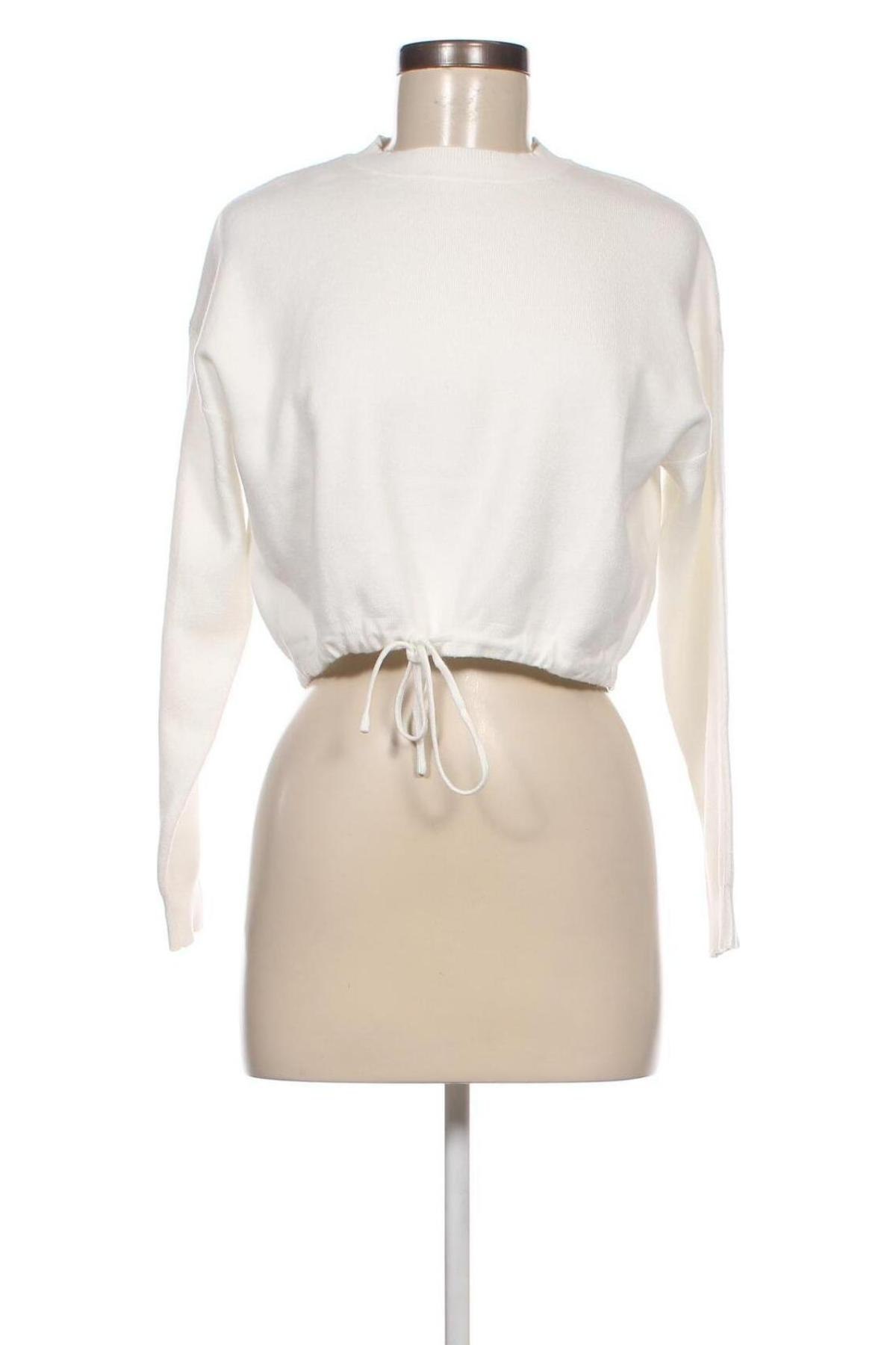 Γυναικείο πουλόβερ Bershka, Μέγεθος XS, Χρώμα Λευκό, Τιμή 10,43 €