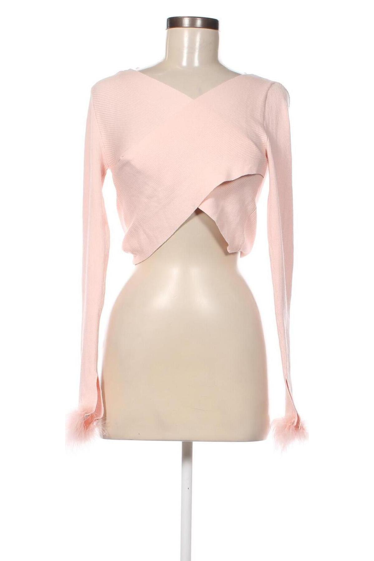 Γυναικείο πουλόβερ Bershka, Μέγεθος XL, Χρώμα Ρόζ , Τιμή 10,20 €