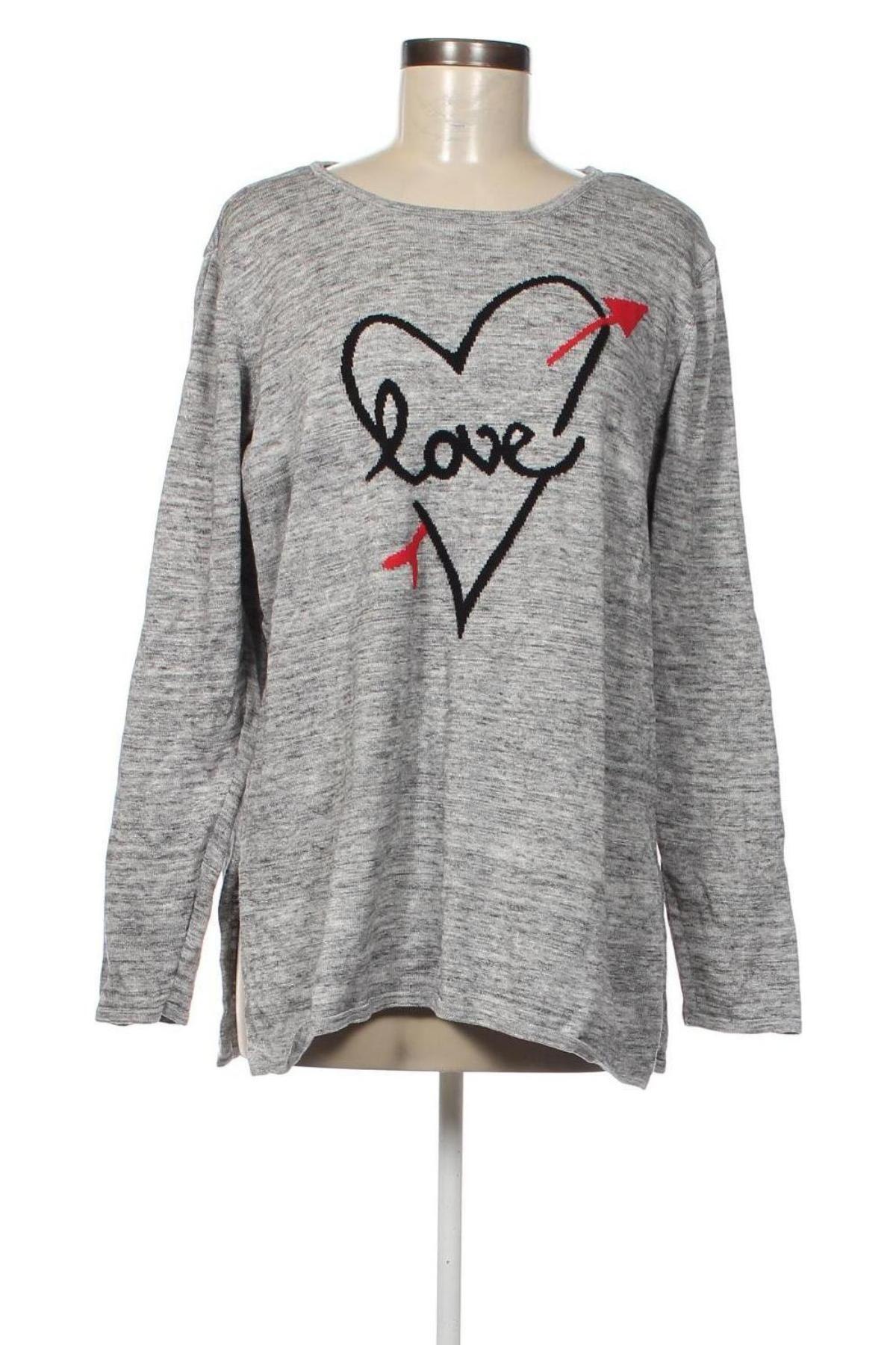 Дамски пуловер Gina, Размер XL, Цвят Сив, Цена 8,70 лв.