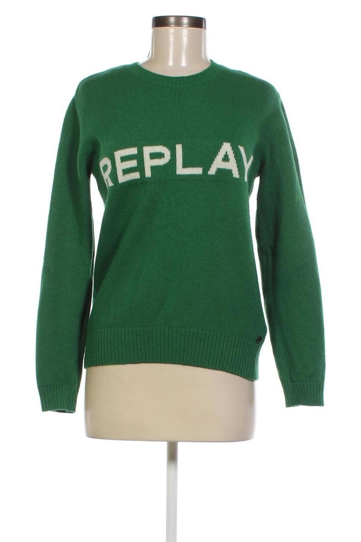 Pulover de femei Replay, Mărime L, Culoare Verde, Preț 210,43 Lei