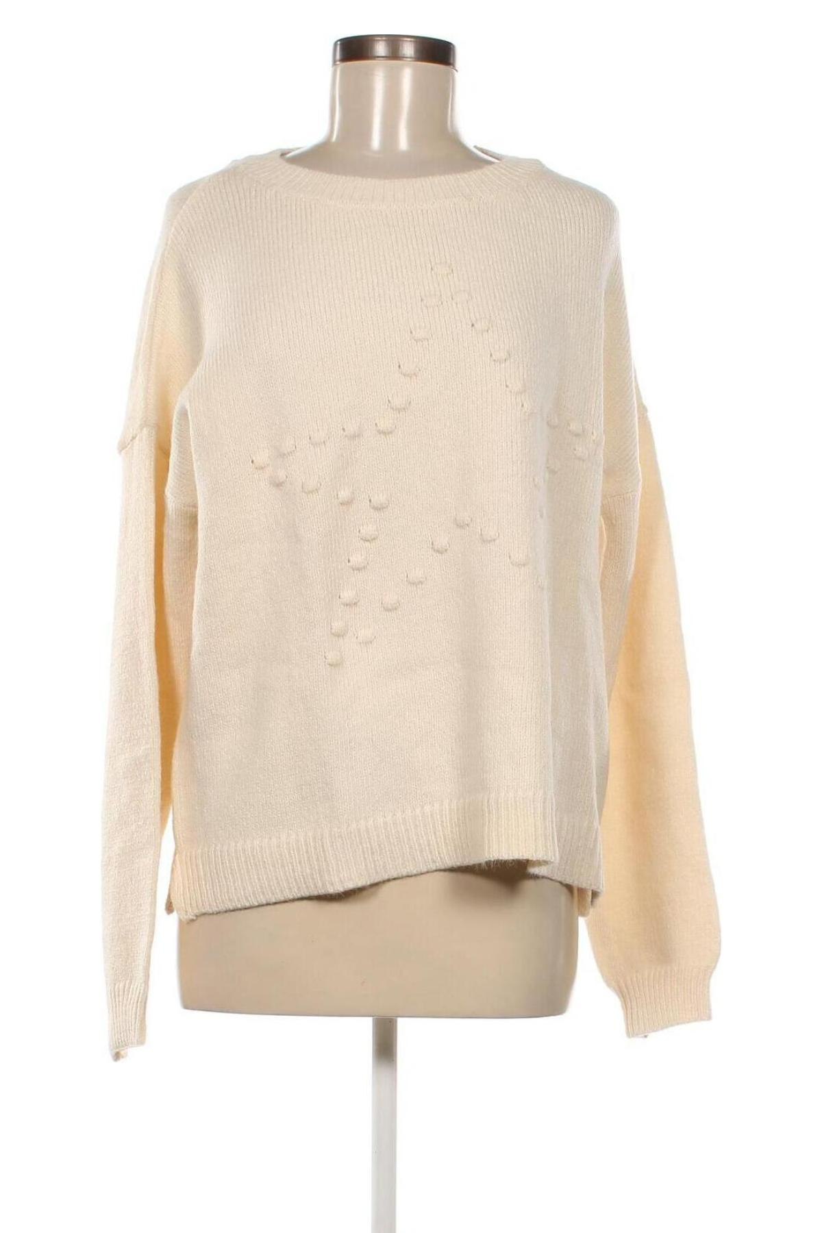 Дамски пуловер Springfield, Размер XL, Цвят Екрю, Цена 17,68 лв.