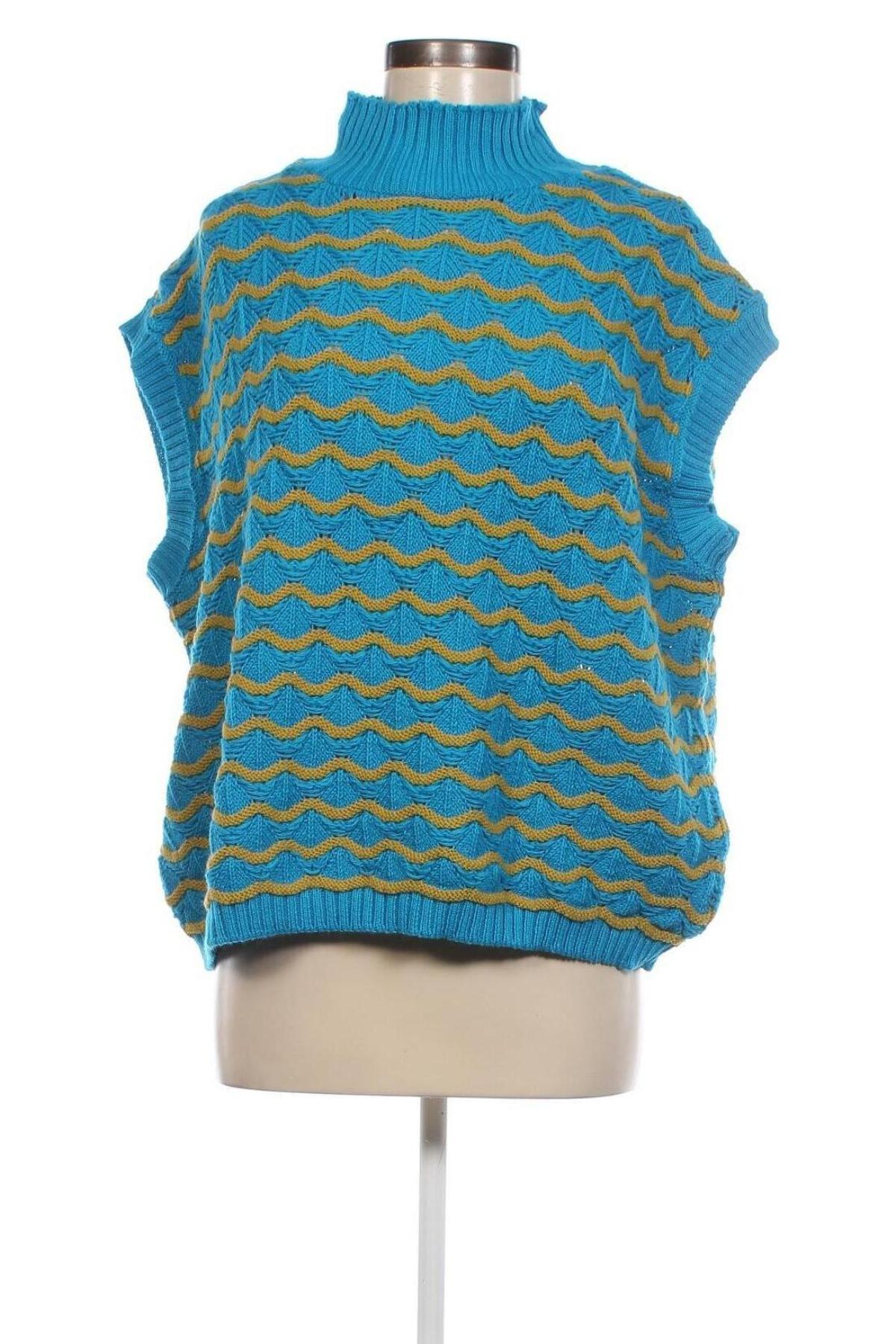 Дамски пуловер United Colors Of Benetton, Размер M, Цвят Син, Цена 27,84 лв.