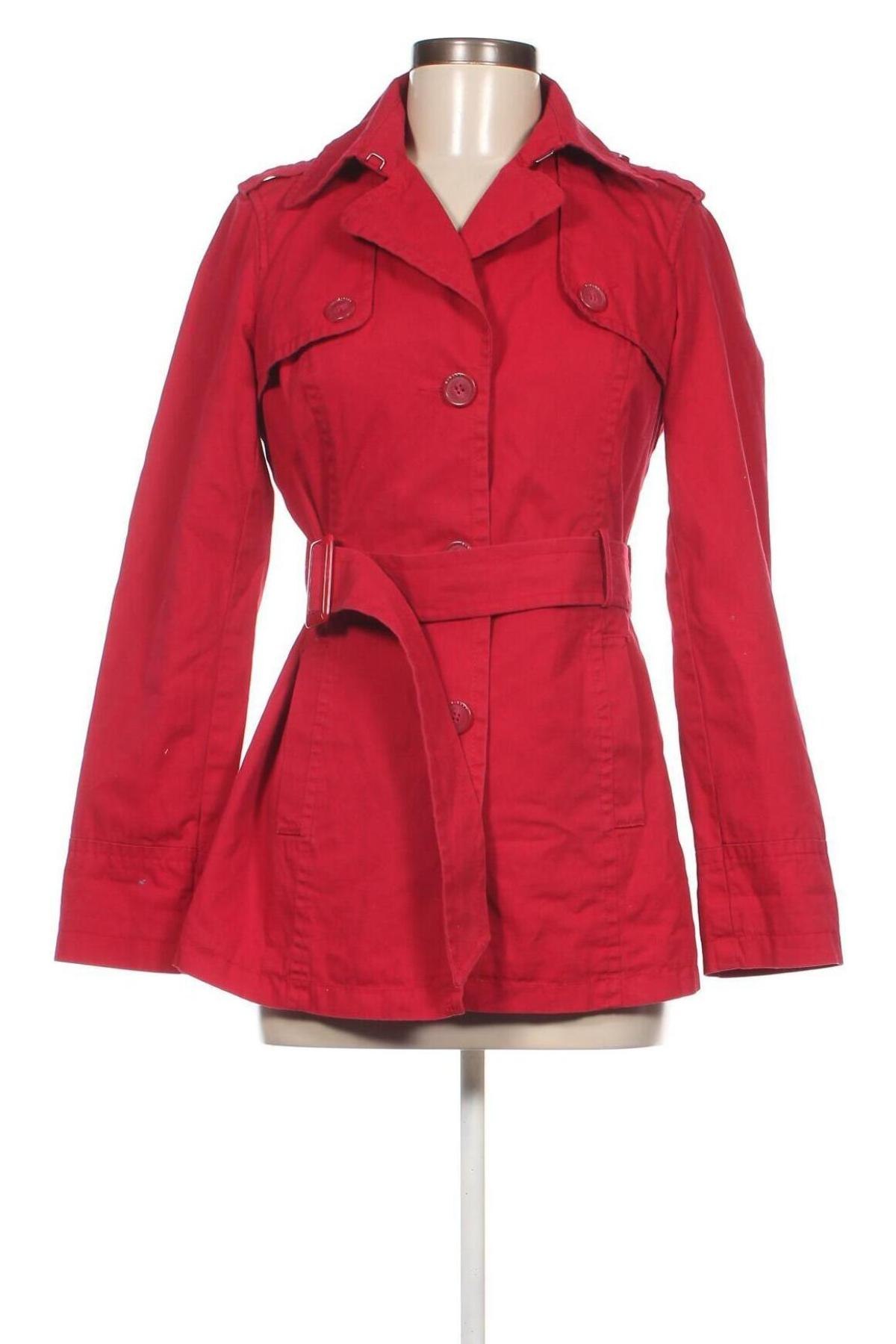 Damen Trench Coat Sisley, Größe XS, Farbe Rot, Preis € 36,99