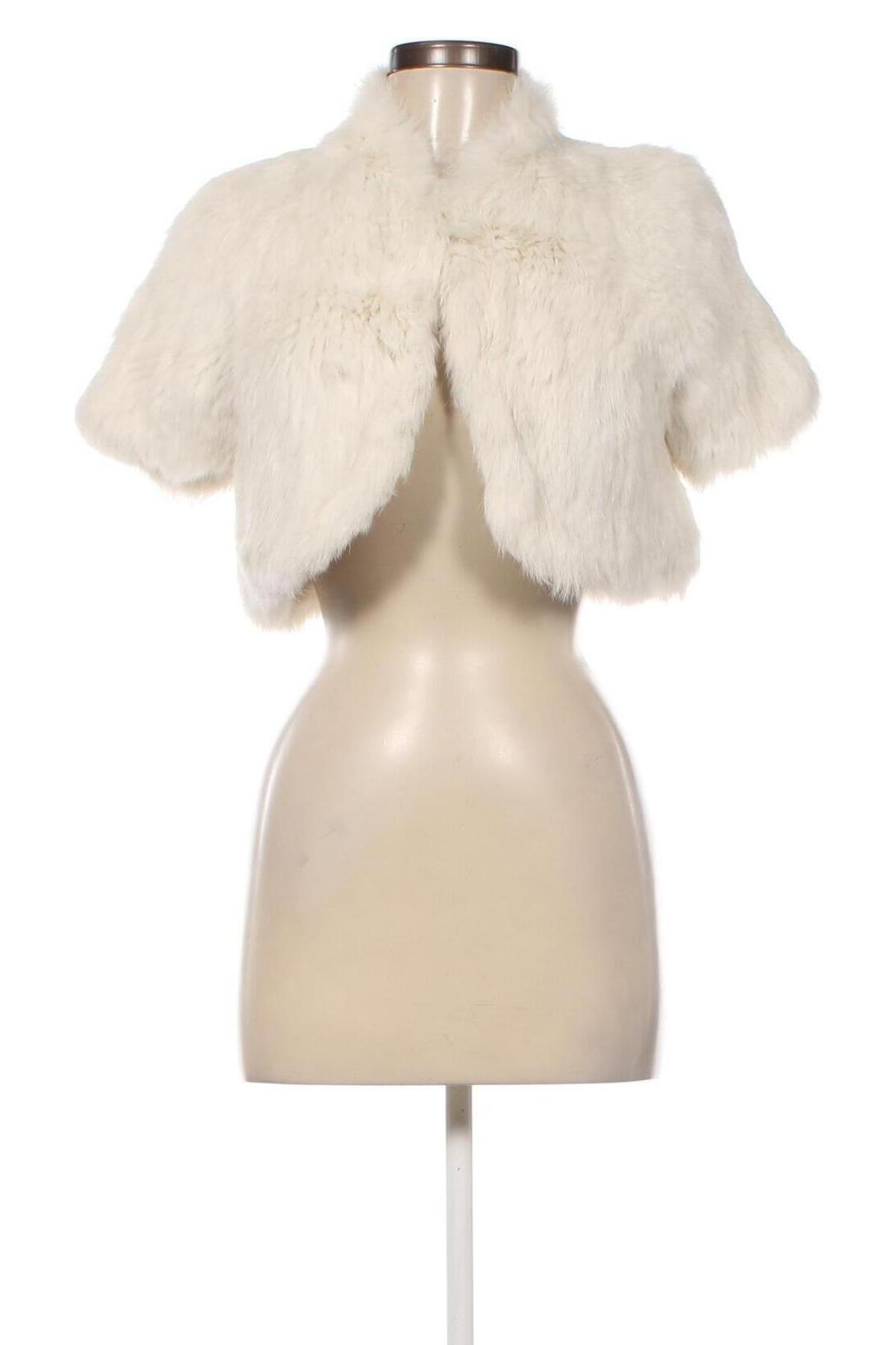 Дамско кожено палто BCBG Max Azria, Размер XS, Цвят Бял, Цена 135,45 лв.
