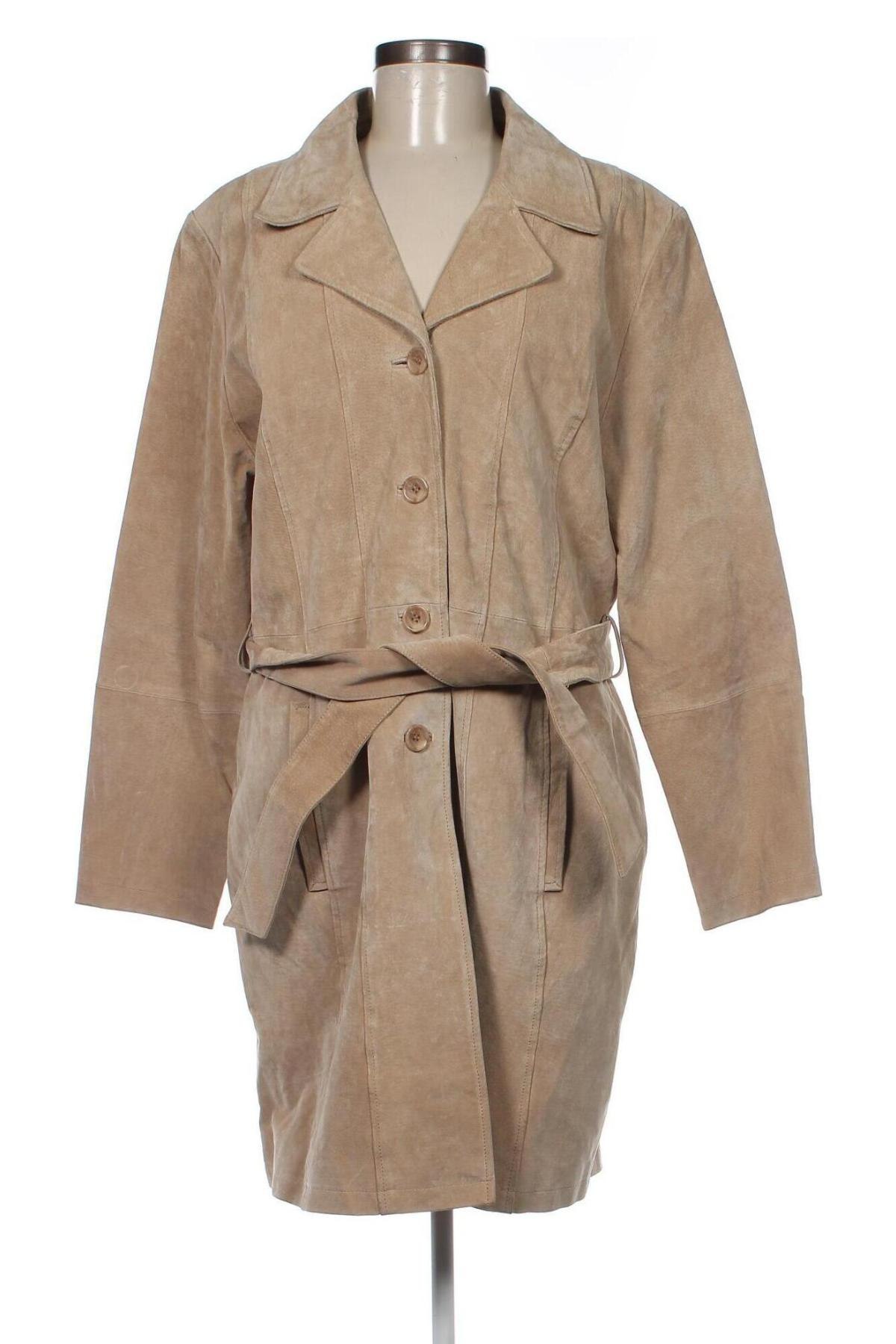 Palton din piele pentru damă Snap Shot, Mărime XL, Culoare Bej, Preț 120,89 Lei