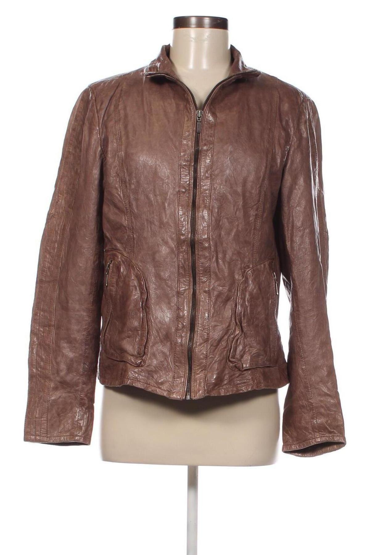 Dámska kožená bunda , Veľkosť M, Farba Béžová, Cena  26,09 €