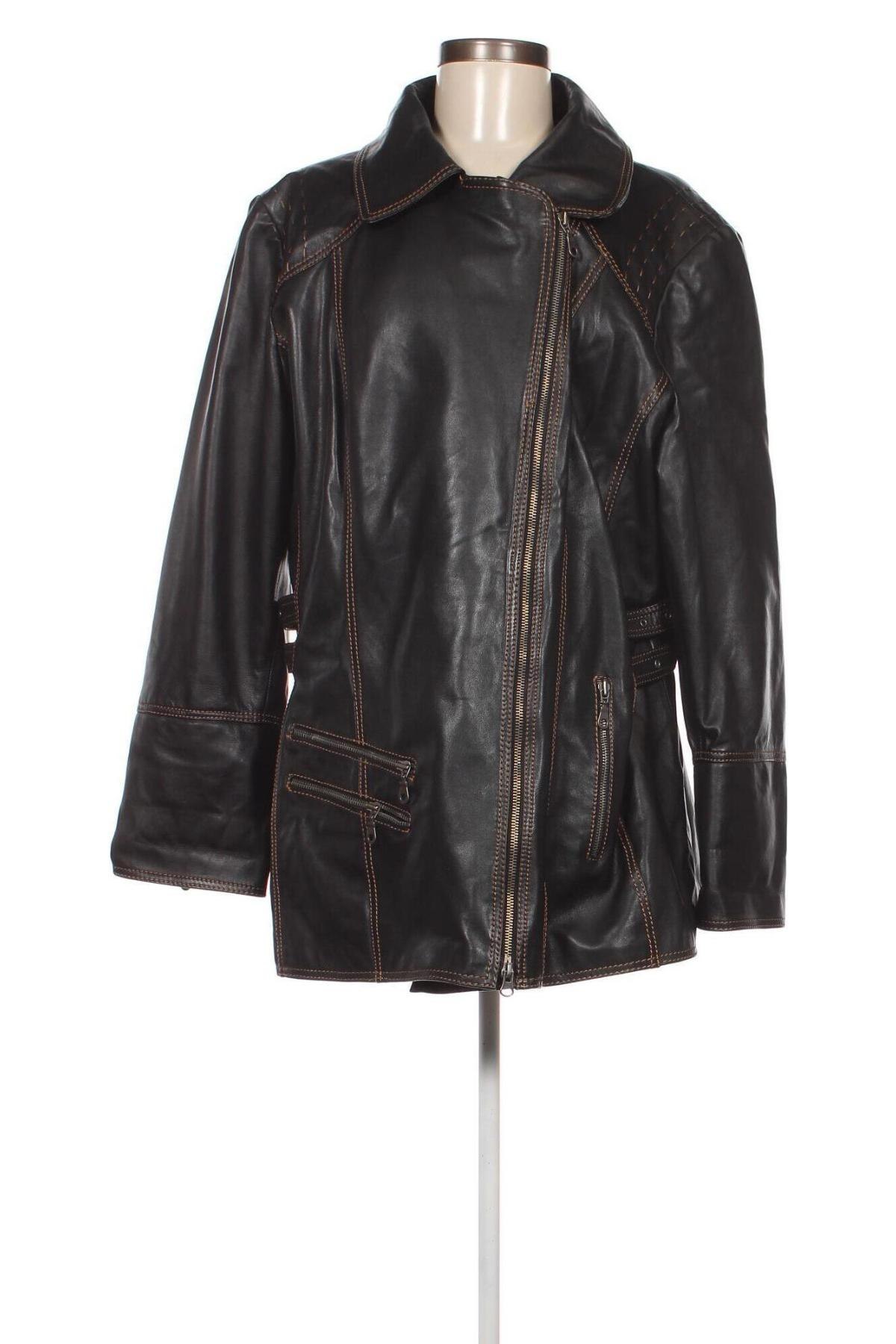Γυναικείο δερμάτινο μπουφάν Emilia Lay, Μέγεθος L, Χρώμα Μαύρο, Τιμή 82,66 €