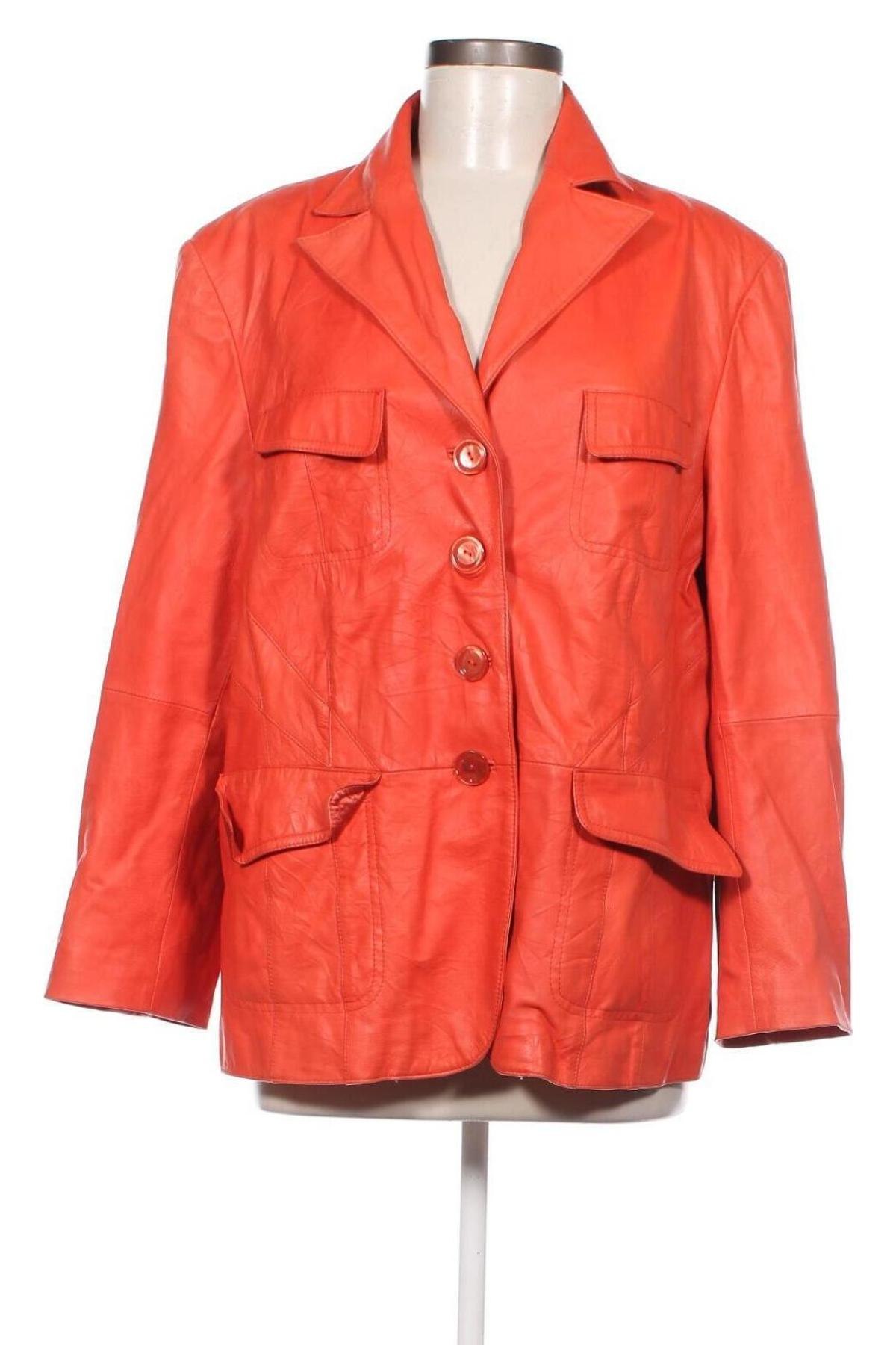 Dámska kožená bunda  Jobis, Veľkosť XL, Farba Oranžová, Cena  60,67 €