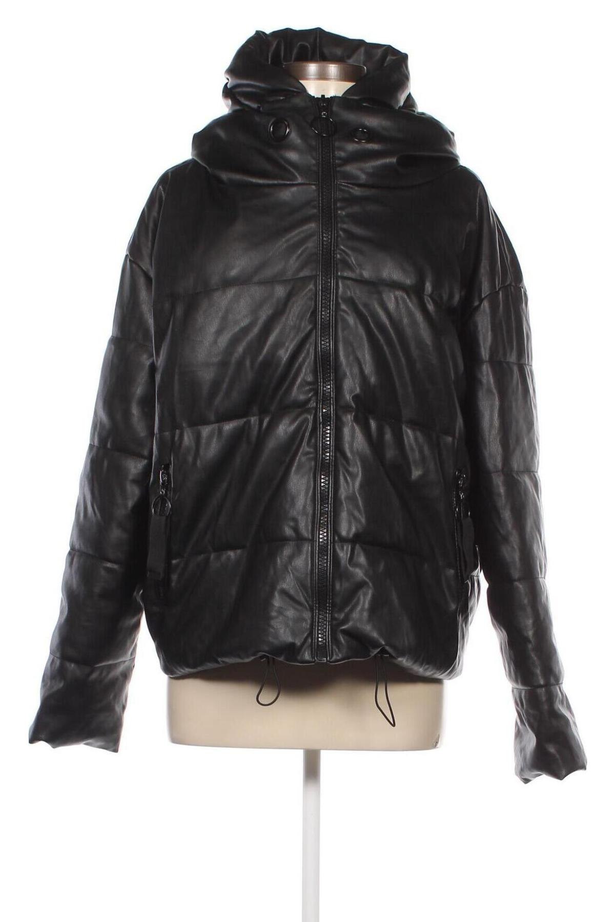 Dámská kožená bunda  SHEIN, Velikost L, Barva Černá, Cena  578,00 Kč