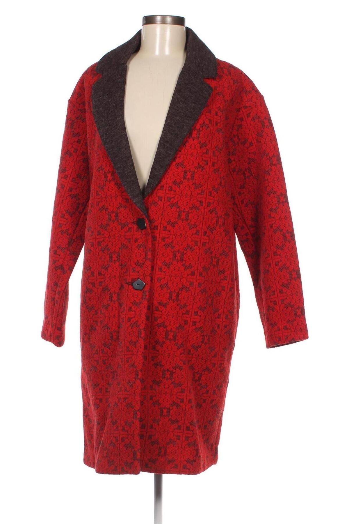 Дамско палто Desigual, Размер XL, Цвят Червен, Цена 369,05 лв.
