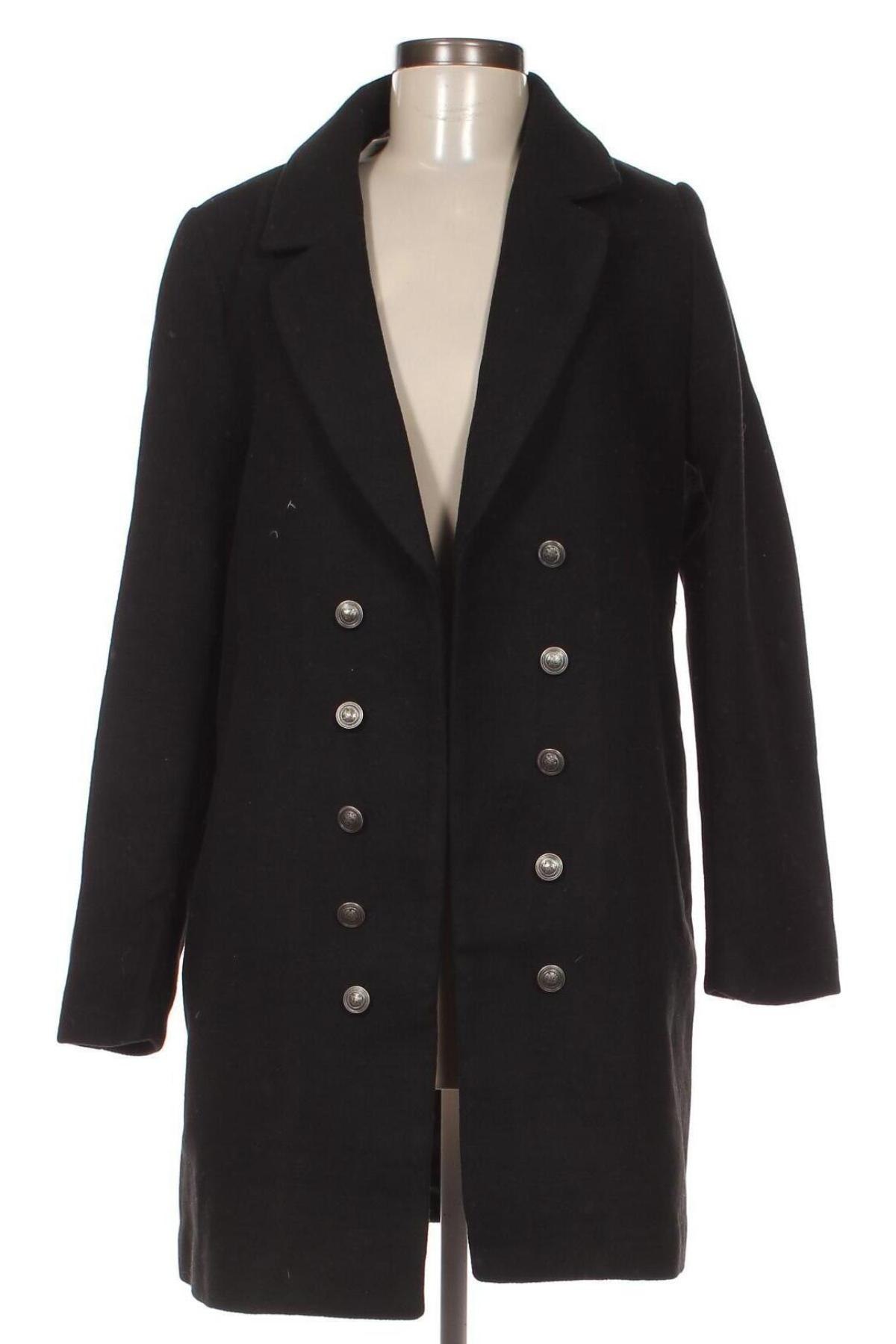 Дамско палто H&M Divided, Размер M, Цвят Черен, Цена 17,12 лв.