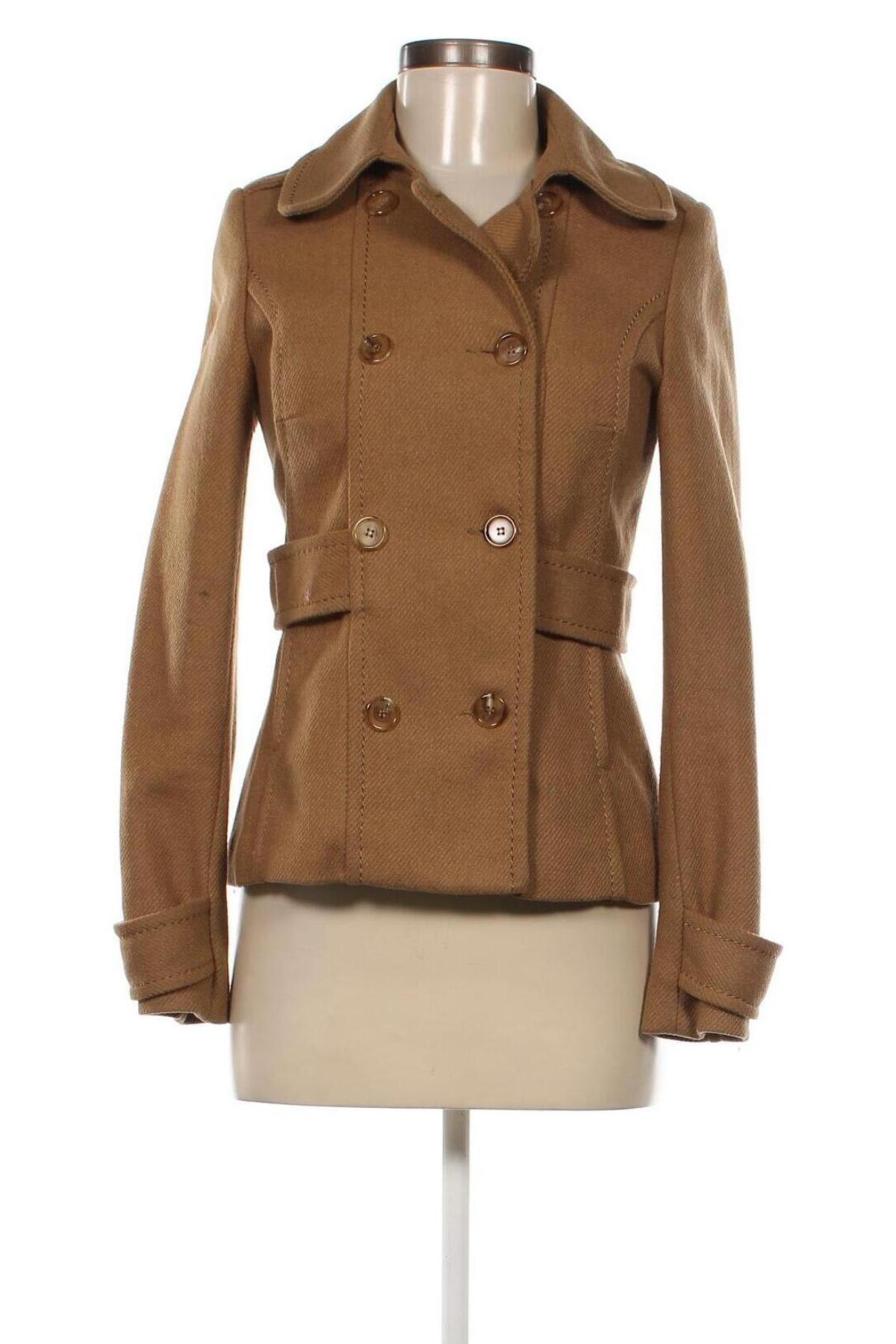 Дамско палто H&M Divided, Размер XS, Цвят Кафяв, Цена 121,52 лв.