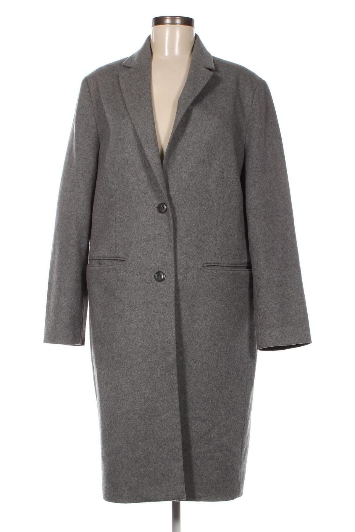 Дамско палто Uniqlo, Размер XL, Цвят Сив, Цена 78,01 лв.