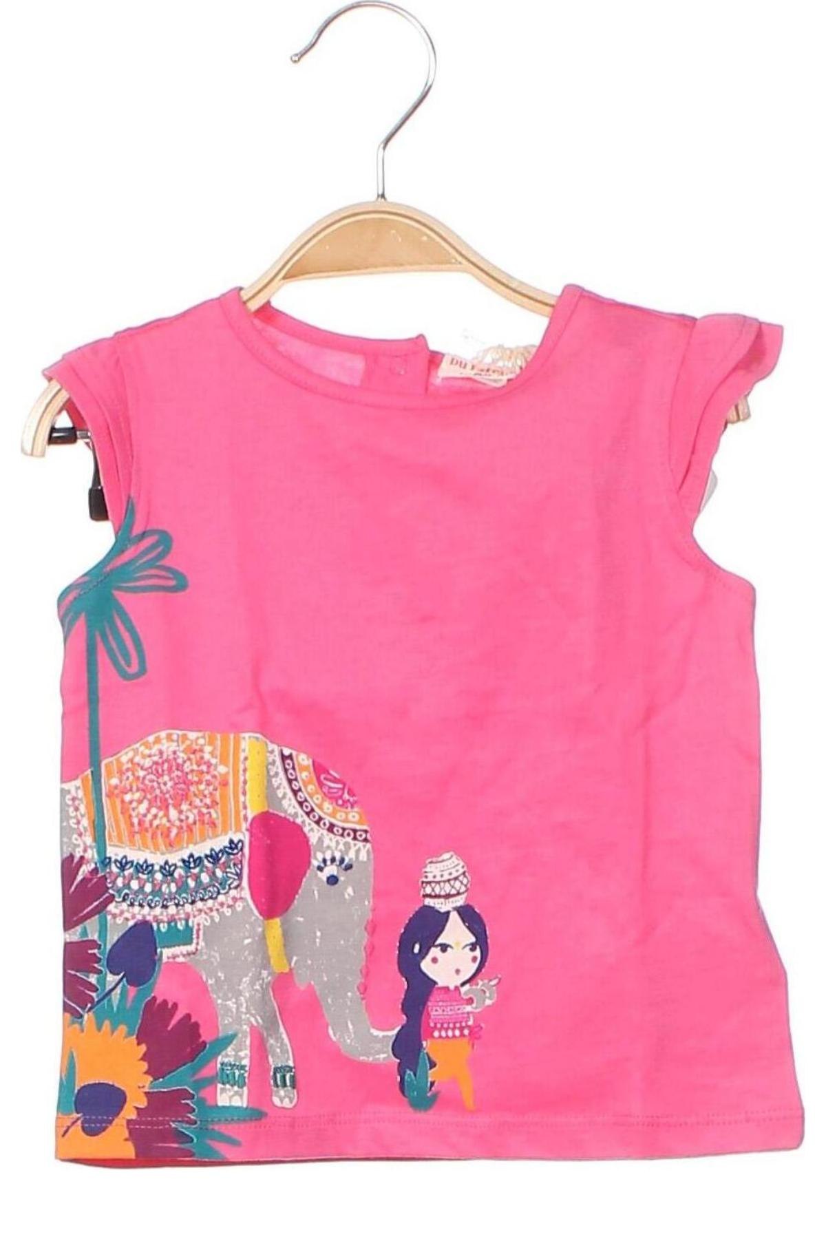 Детска блуза Du Pareil Au Meme, Размер 9-12m/ 74-80 см, Цвят Розов, Цена 15,30 лв.
