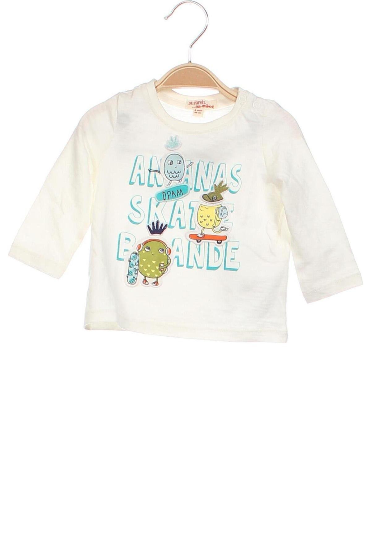 Детска блуза Du Pareil Au Meme, Размер 3-6m/ 62-68 см, Цвят Бял, Цена 12,60 лв.
