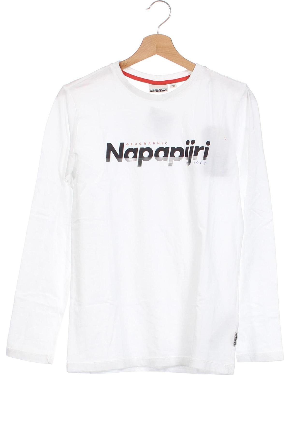Kinder Shirt Napapijri, Größe 13-14y/ 164-168 cm, Farbe Weiß, Preis 13,03 €