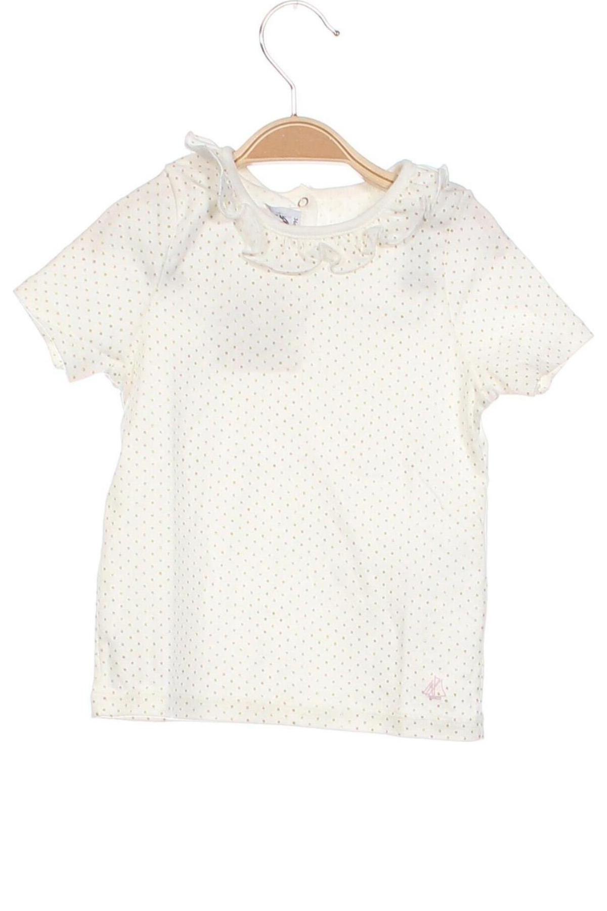 Детска блуза Petit Bateau, Размер 18-24m/ 86-98 см, Цвят Бял, Цена 44,00 лв.