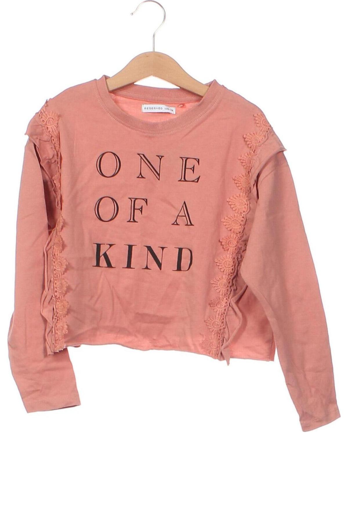 Детска блуза Reserved, Размер 7-8y/ 128-134 см, Цвят Розов, Цена 33,06 лв.