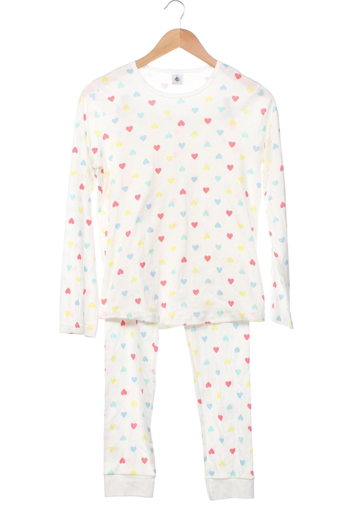 Детска пижама Petit Bateau, Размер 11-12y/ 152-158 см, Цвят Бял, Цена 49,56 лв.