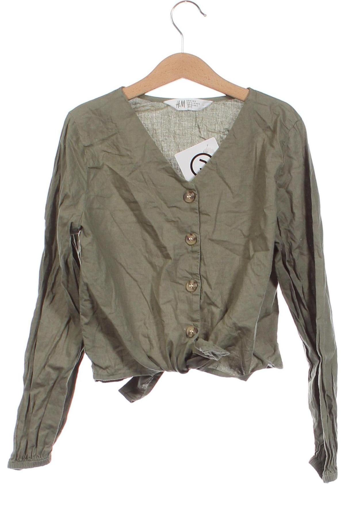 Детска риза H&M, Размер 10-11y/ 146-152 см, Цвят Зелен, Цена 25,00 лв.