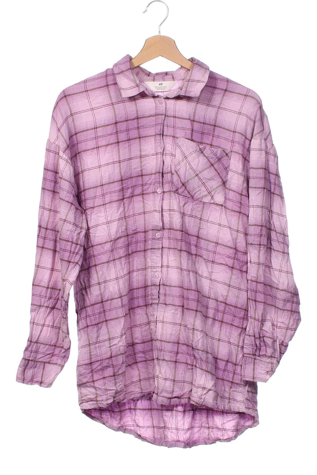 Детска риза H&M, Размер 14-15y/ 168-170 см, Цвят Лилав, Цена 6,40 лв.