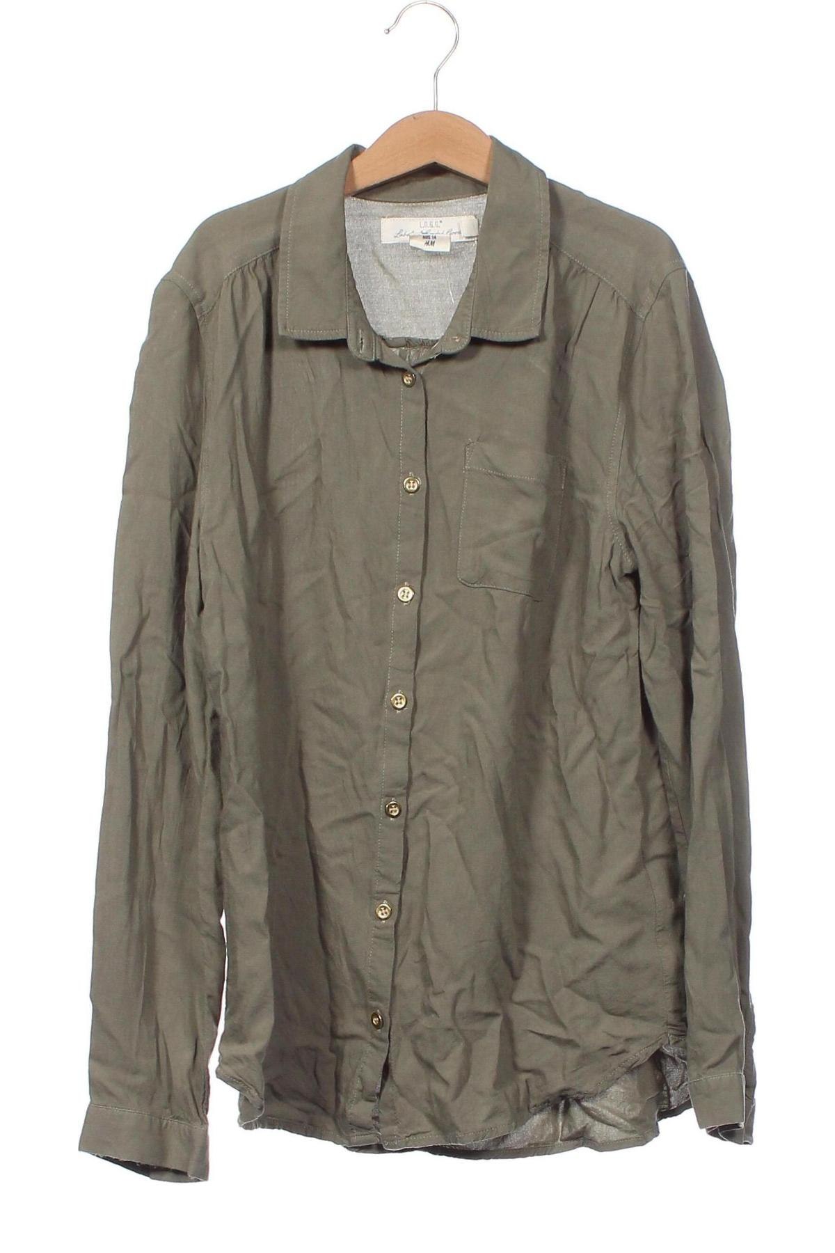 Παιδικό πουκάμισο H&M L.O.G.G., Μέγεθος 13-14y/ 164-168 εκ., Χρώμα Πράσινο, Τιμή 3,40 €