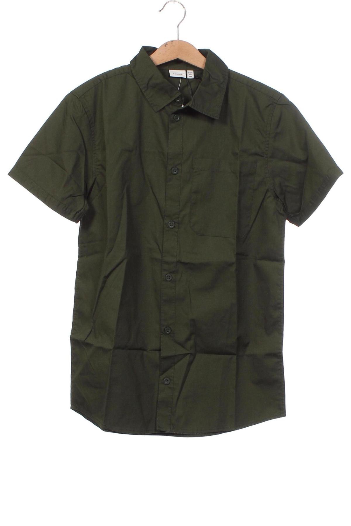 Детска риза Name It, Размер 12-13y/ 158-164 см, Цвят Зелен, Цена 32,00 лв.