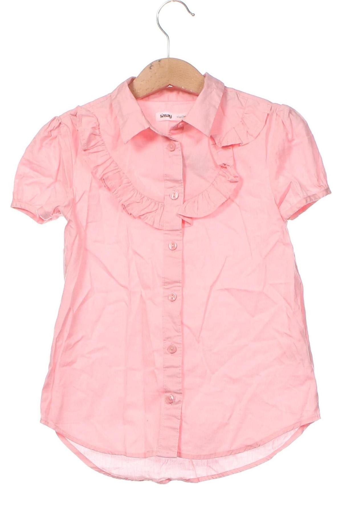 Dziecięca koszula Sinsay, Rozmiar 5-6y/ 116-122 cm, Kolor Różowy, Cena 21,27 zł