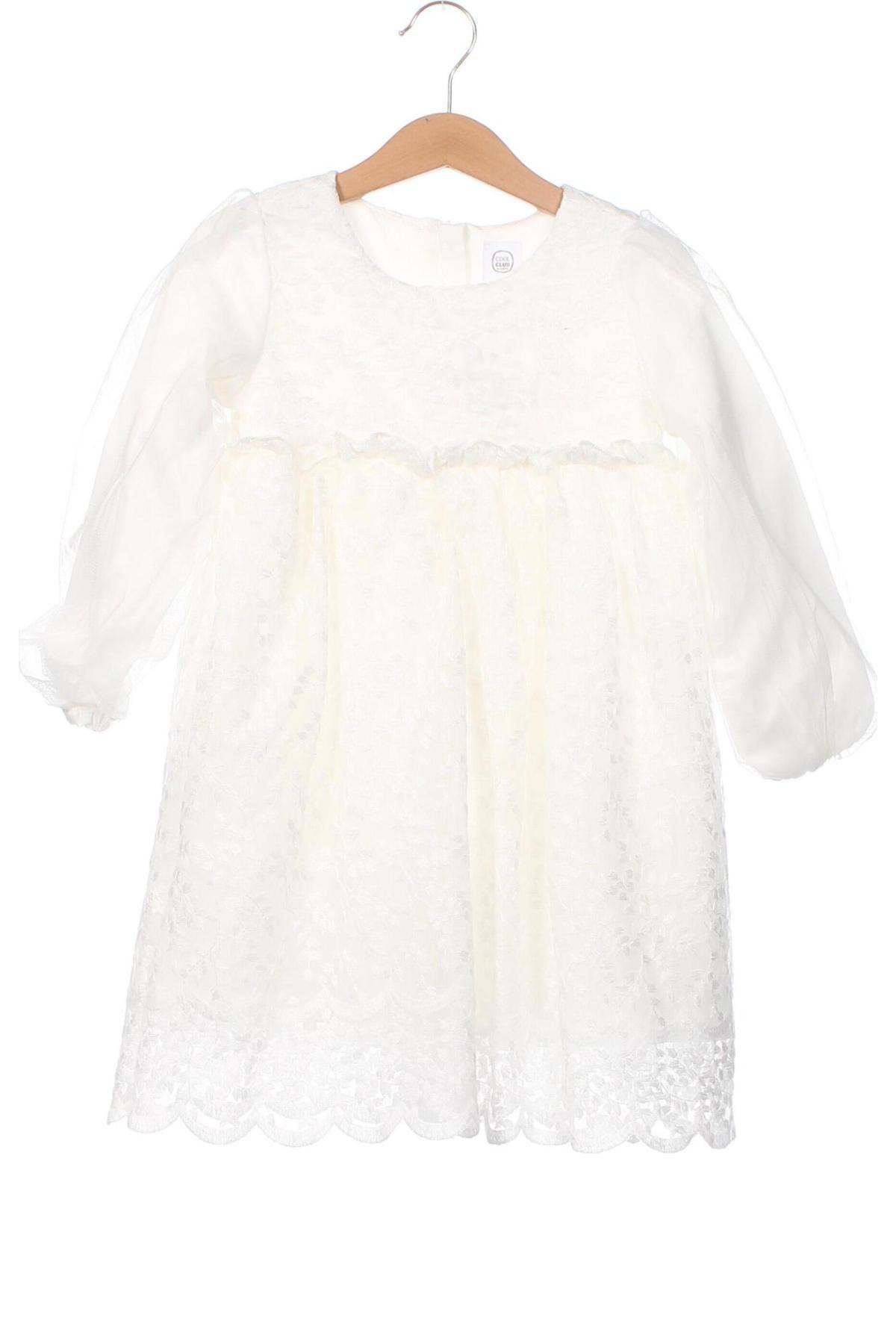 Kinderkleid Coolclub, Größe 2-3y/ 98-104 cm, Farbe Weiß, Preis € 18,69