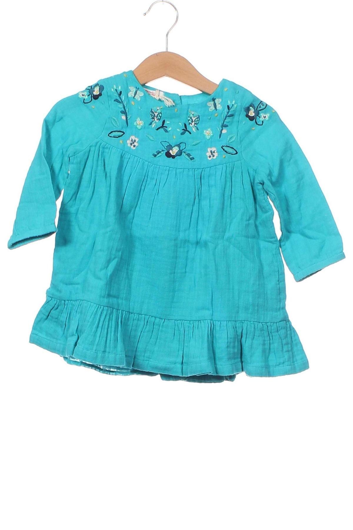 Детска рокля Du Pareil Au Meme, Размер 9-12m/ 74-80 см, Цвят Син, Цена 9,60 лв.